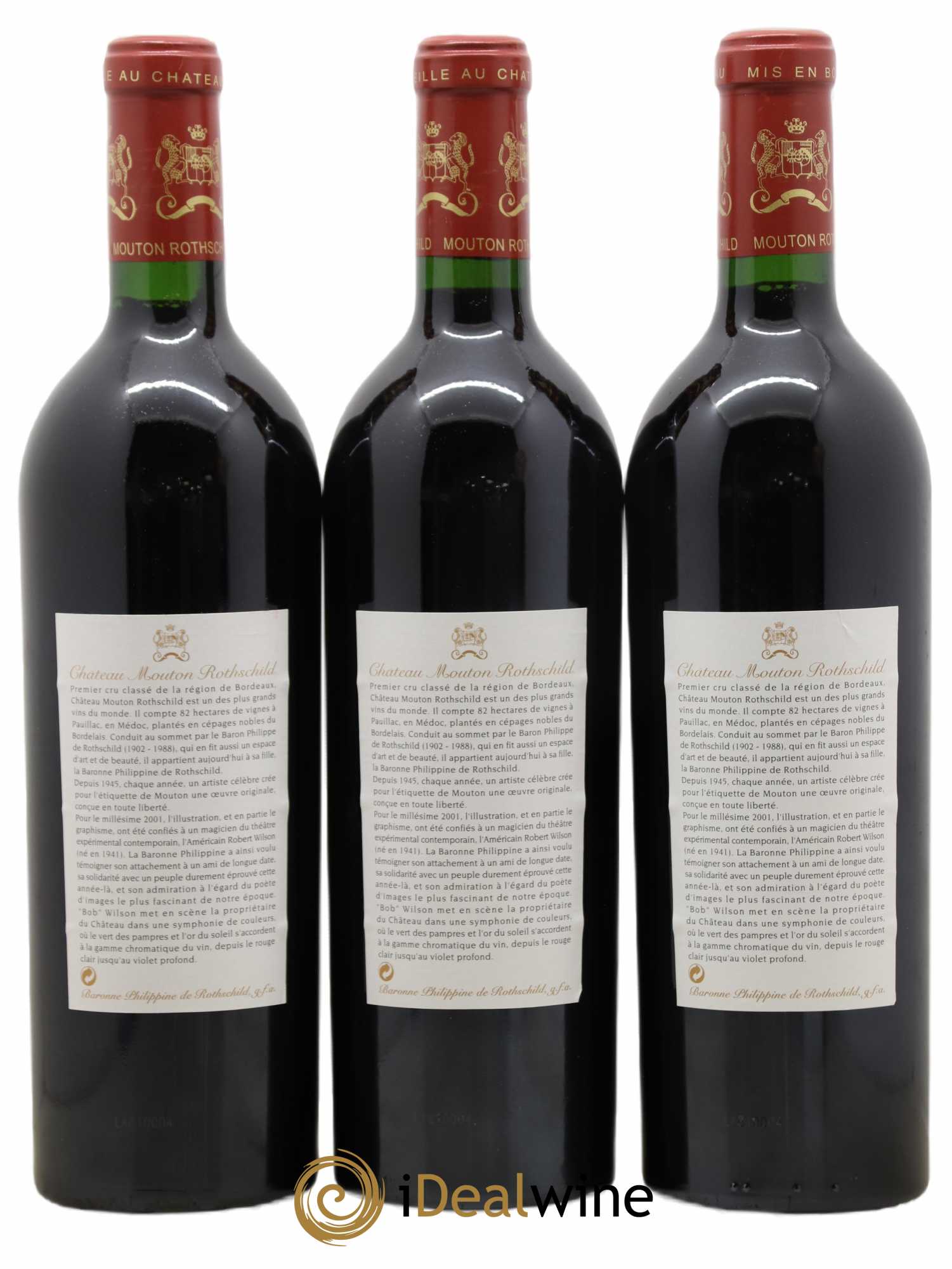 Château Mouton Rothschild 1er Grand Cru Classé 2001 - Lot de 6 bouteilles - 4