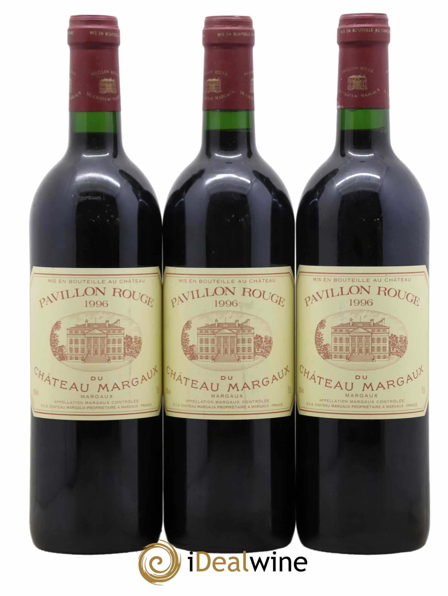 Pavillon Rouge du Château Margaux Second Vin 1996 - Lot de 3 bouteilles - 0