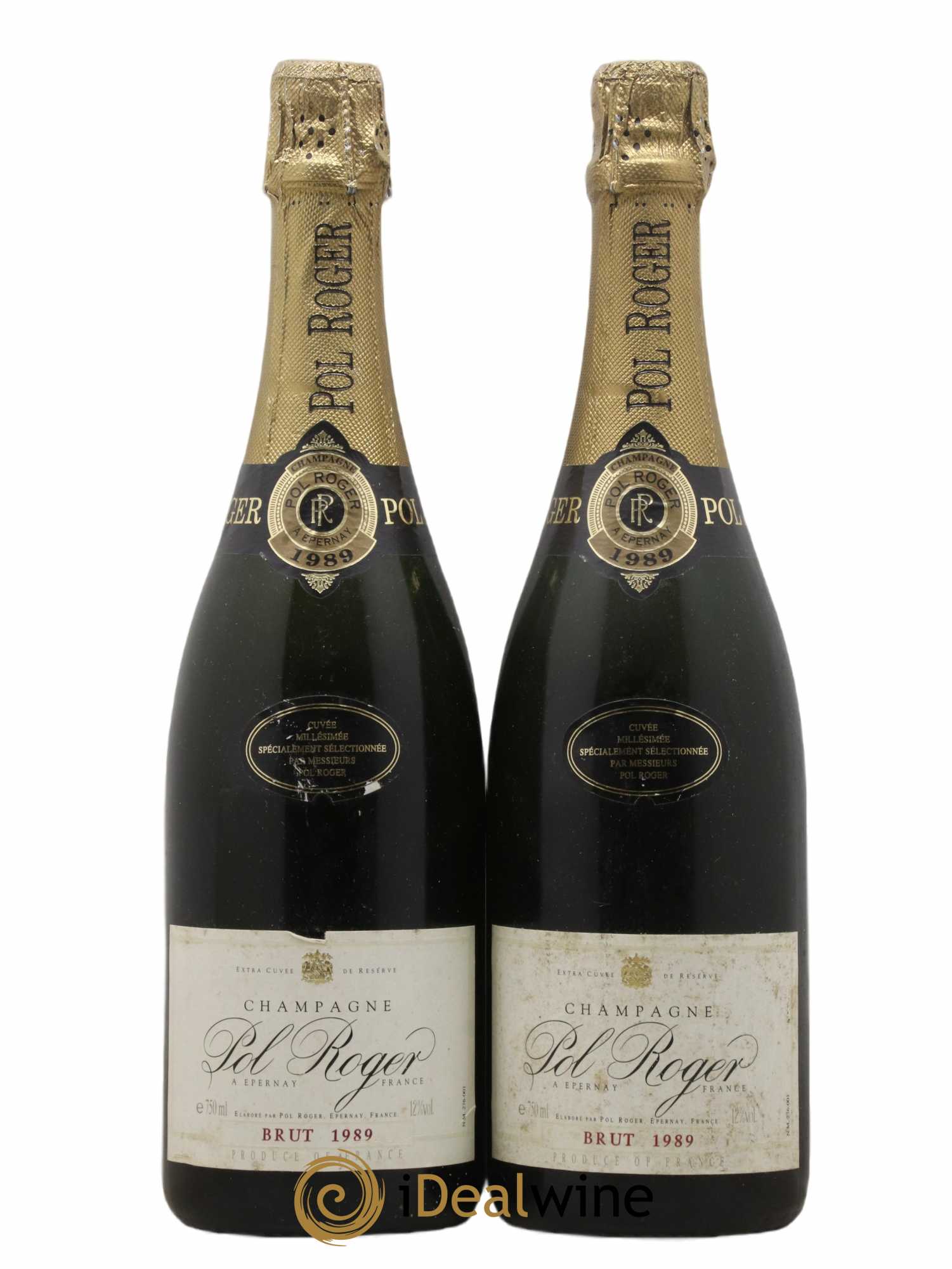Brut Réserve Pol Roger 1989 - Lot of 2 bottles - 0