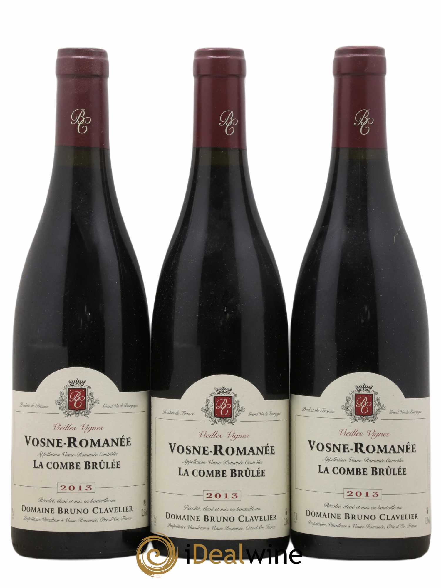 Vosne-Romanée Vieilles vignes La Combe Brûlée Bruno Clavelier 2013 - Lot de 3 bouteilles - 0