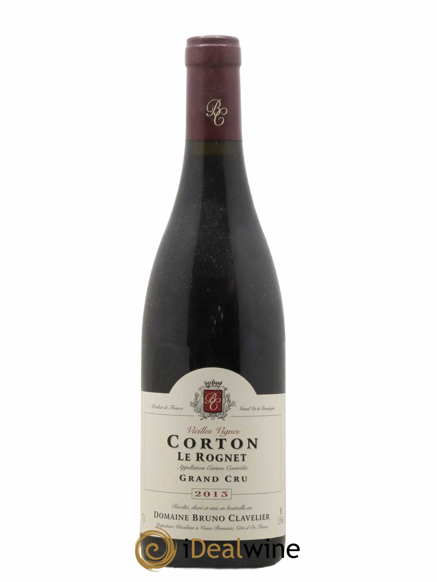 Corton Grand Cru Le Rognet Vieilles Vignes Bruno Clavelier 2013 - Lot de 1 bouteille - 0
