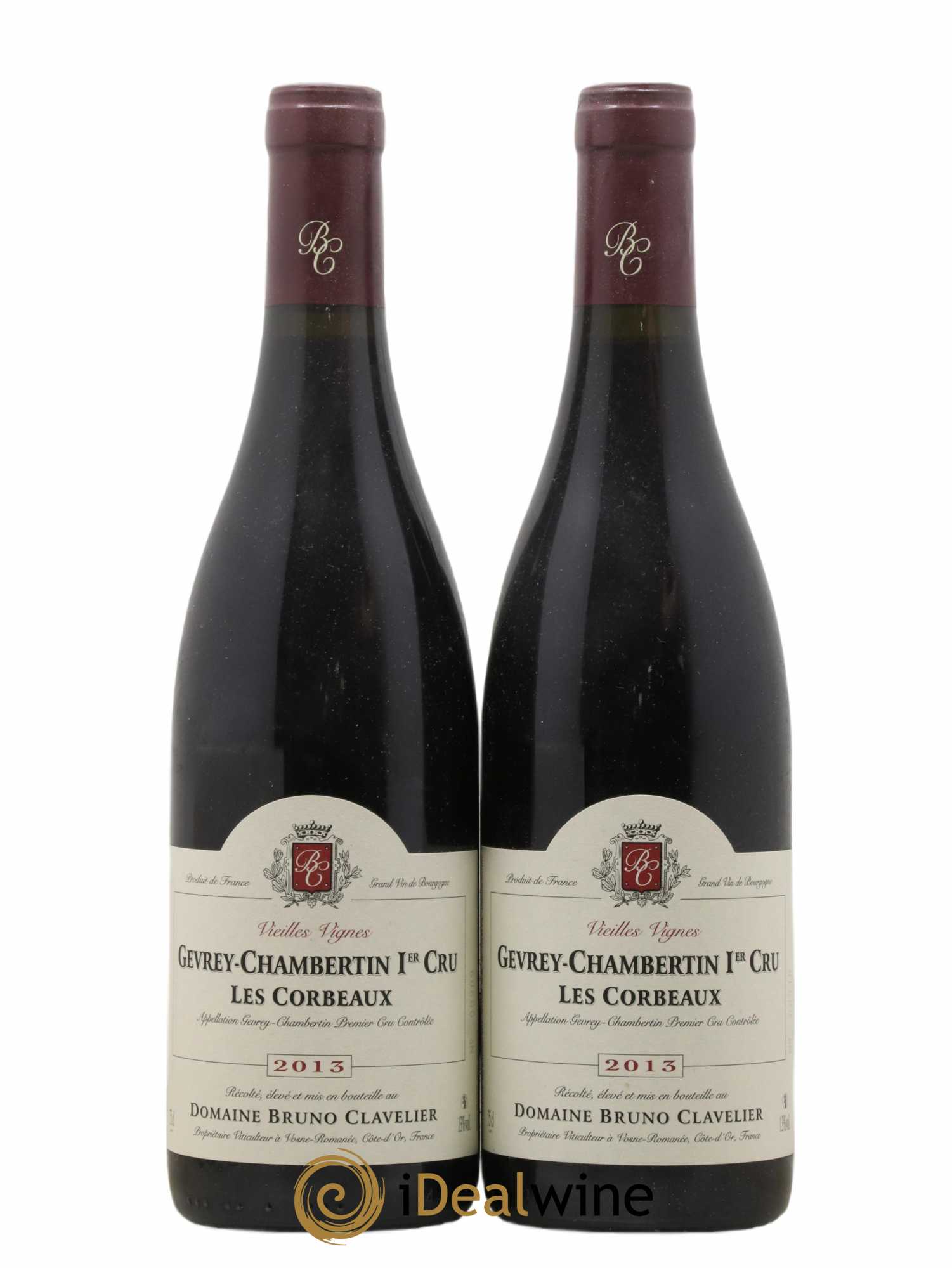 Gevrey-Chambertin 1er Cru Les Corbeaux Vieilles Vignes Bruno Clavelier 2013 - Lot de 2 bouteilles - 0