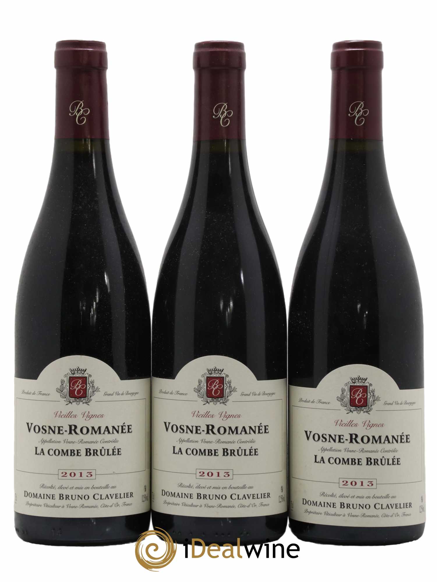 Vosne-Romanée Vieilles vignes La Combe Brûlée Bruno Clavelier 2013 - Lot de 3 bouteilles - 0
