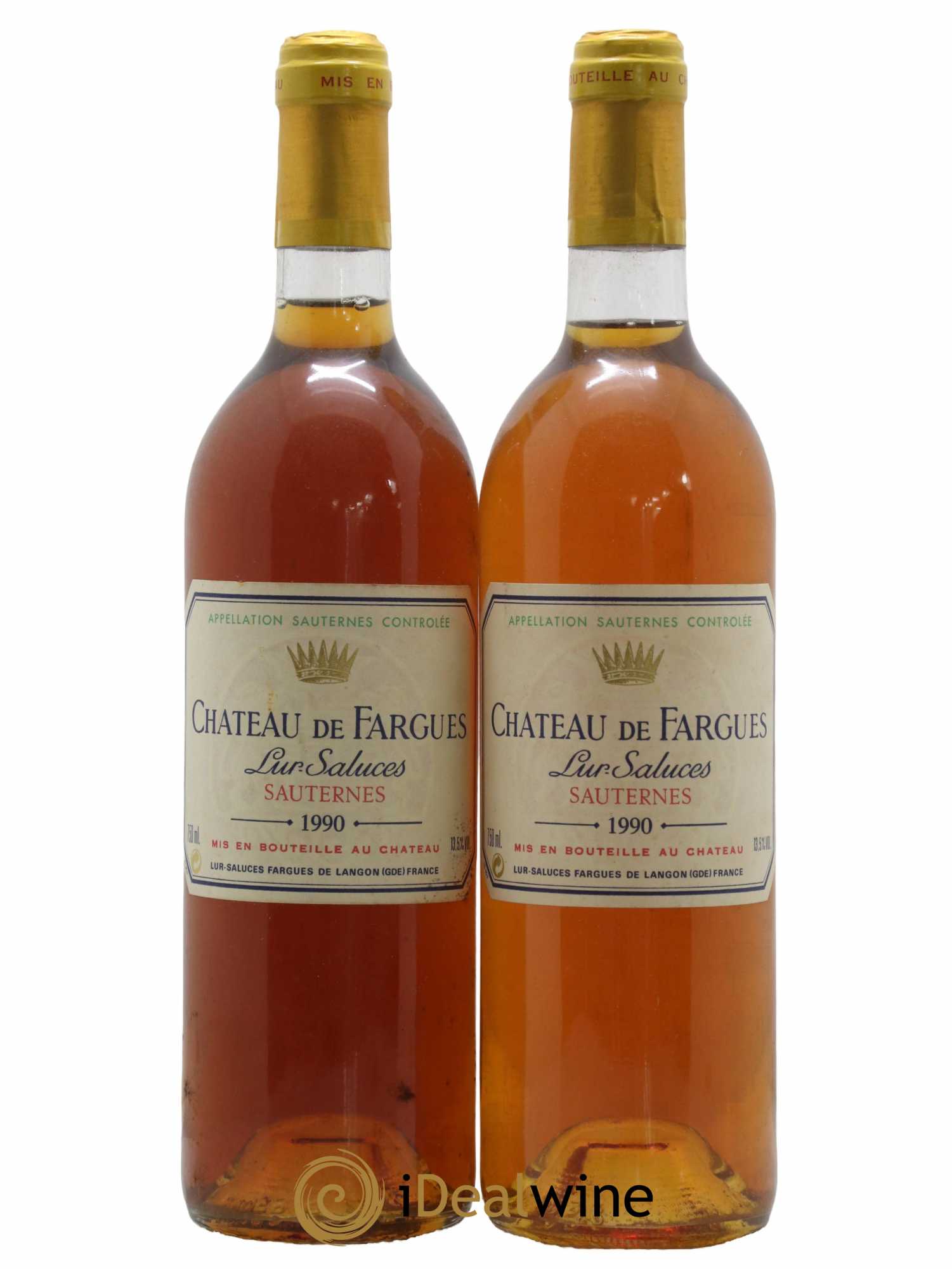 Château de Fargues 1990 - Lotto di 2 bottiglie - 0