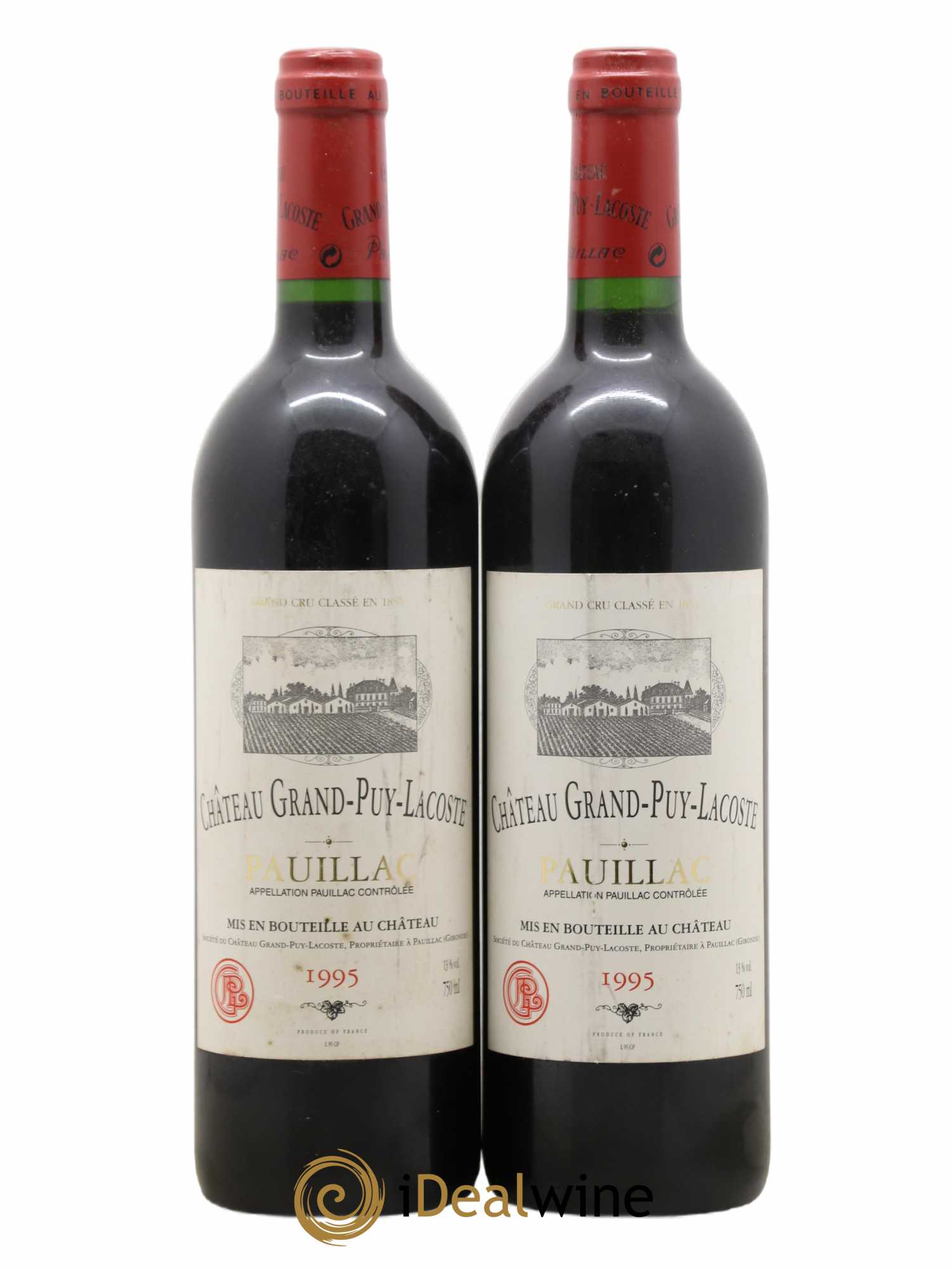 Château Grand Puy Lacoste 5ème Grand Cru Classé 1995 - Lot de 2 bouteilles - 0
