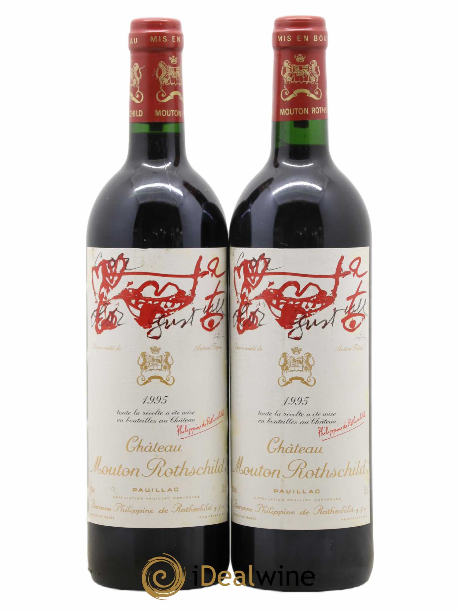 Château Mouton Rothschild 1er Grand Cru Classé 1995 - Lot of 2 bottles - 0