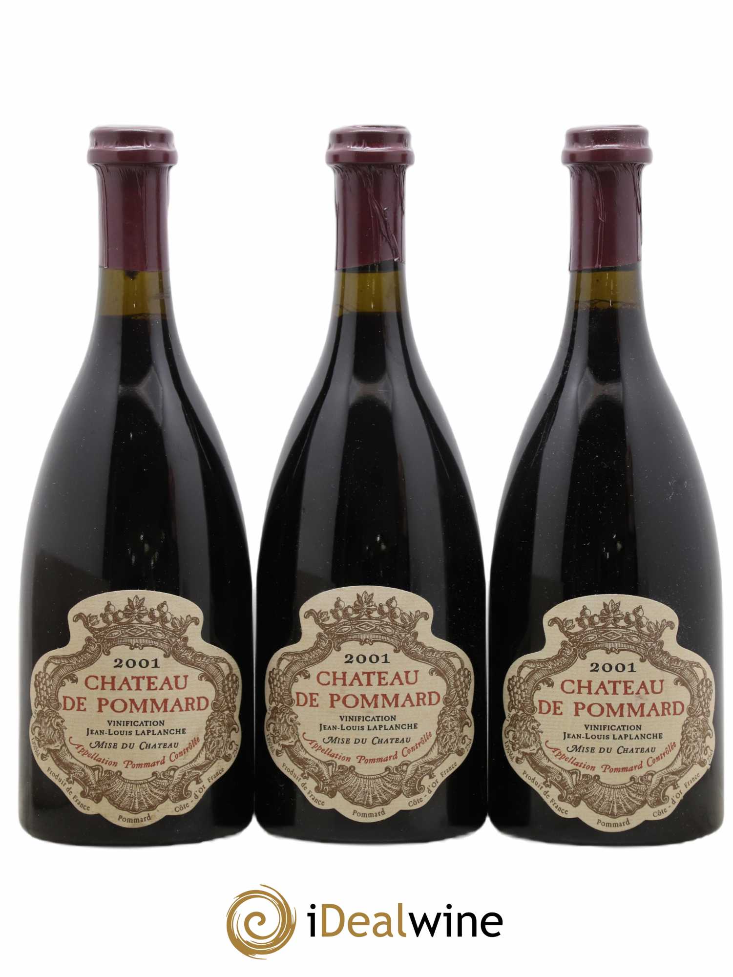 Pommard Château de Pommard 2001 - Lot de 3 bouteilles - 0