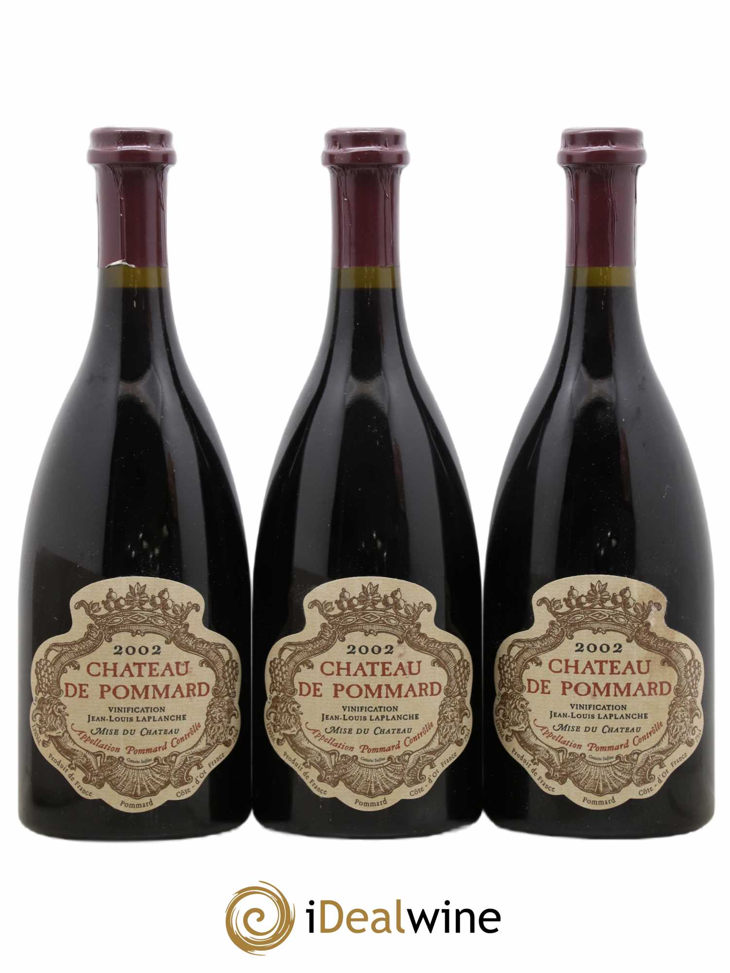 Pommard Château de Pommard 2002 - Lot de 3 bouteilles - 0