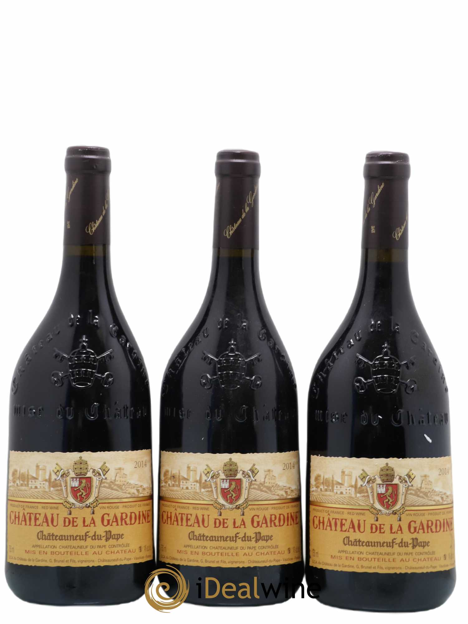 Châteauneuf-du-Pape Château de La Gardine Famille Brunel 2014 - Lot de 3 bouteilles - 0