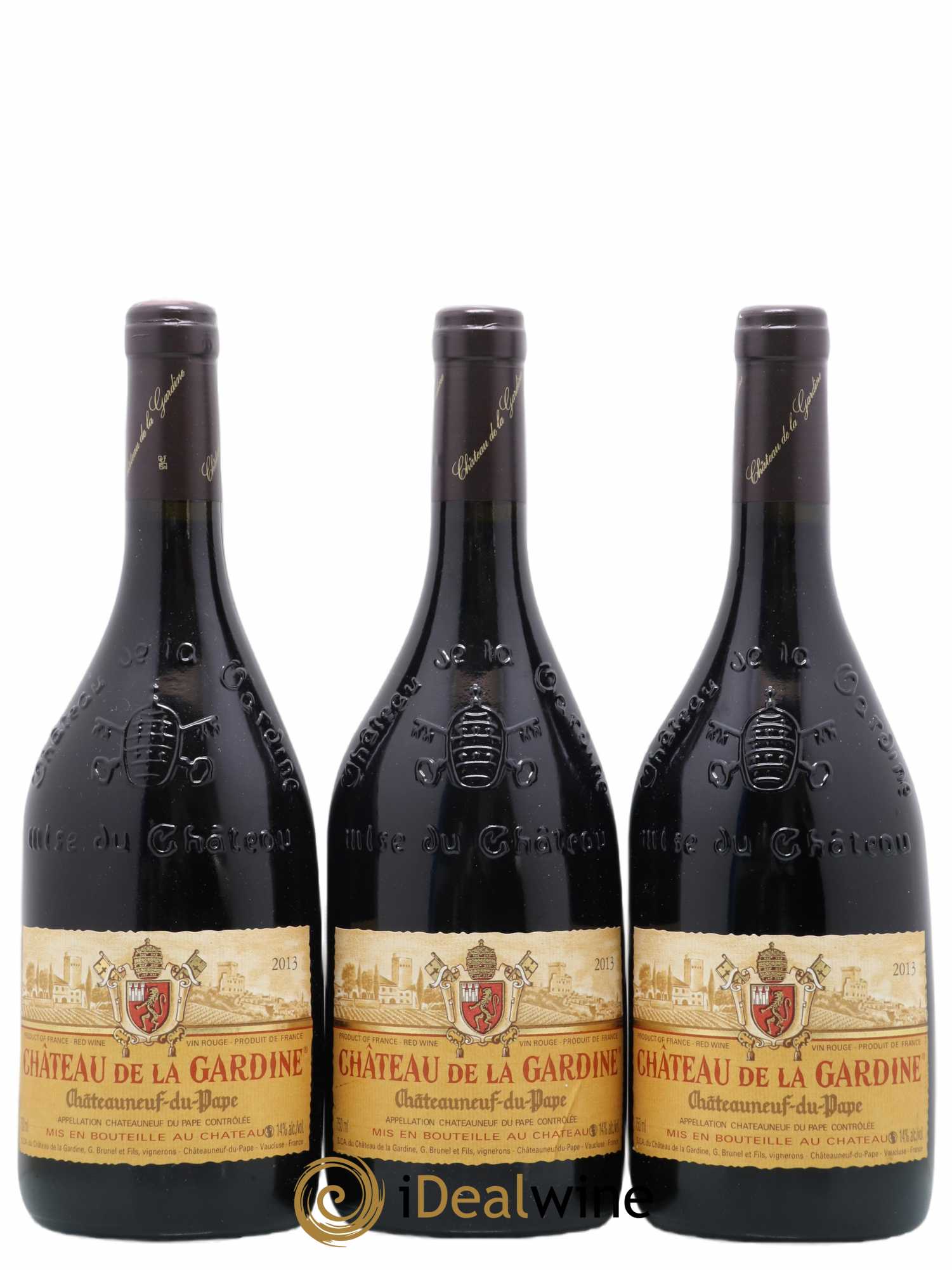 Châteauneuf-du-Pape Château de La Gardine Famille Brunel 2013 - Lot de 3 bouteilles - 0