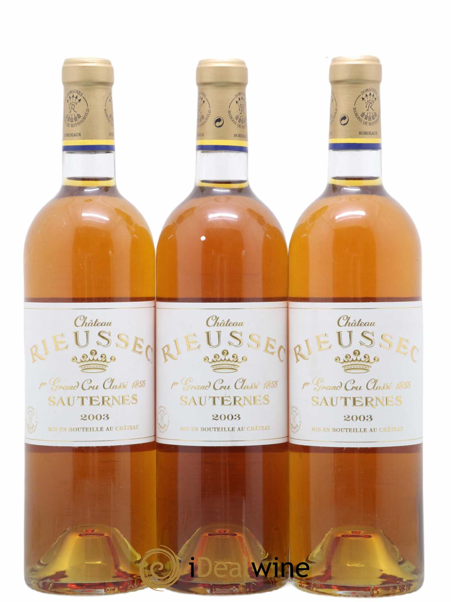 Château Rieussec 1er Grand Cru Classé 2003 - Lotto di 3 bottiglie - 0