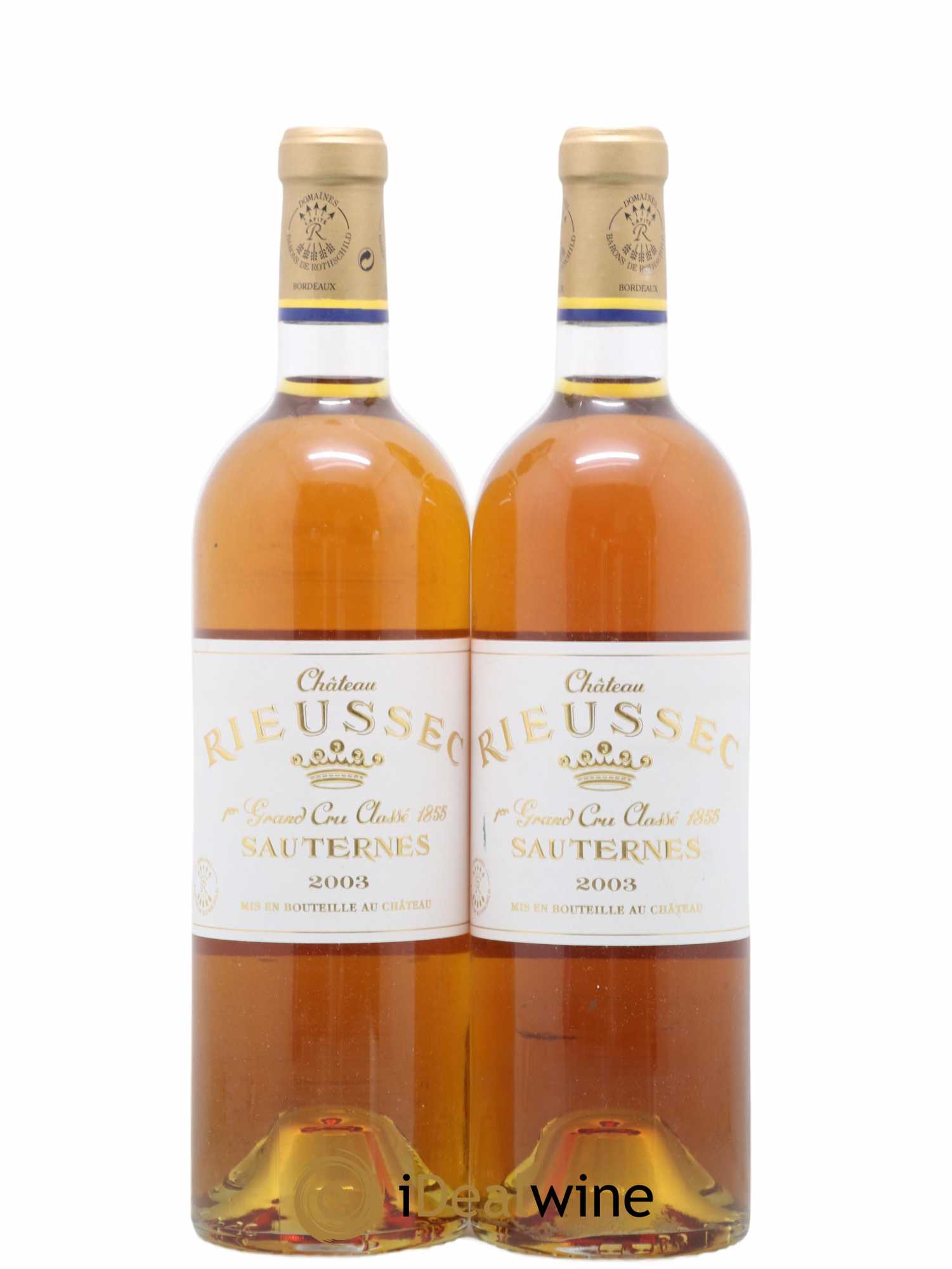 Château Rieussec 1er Grand Cru Classé 2003 - Lotto di 2 bottiglie - 0