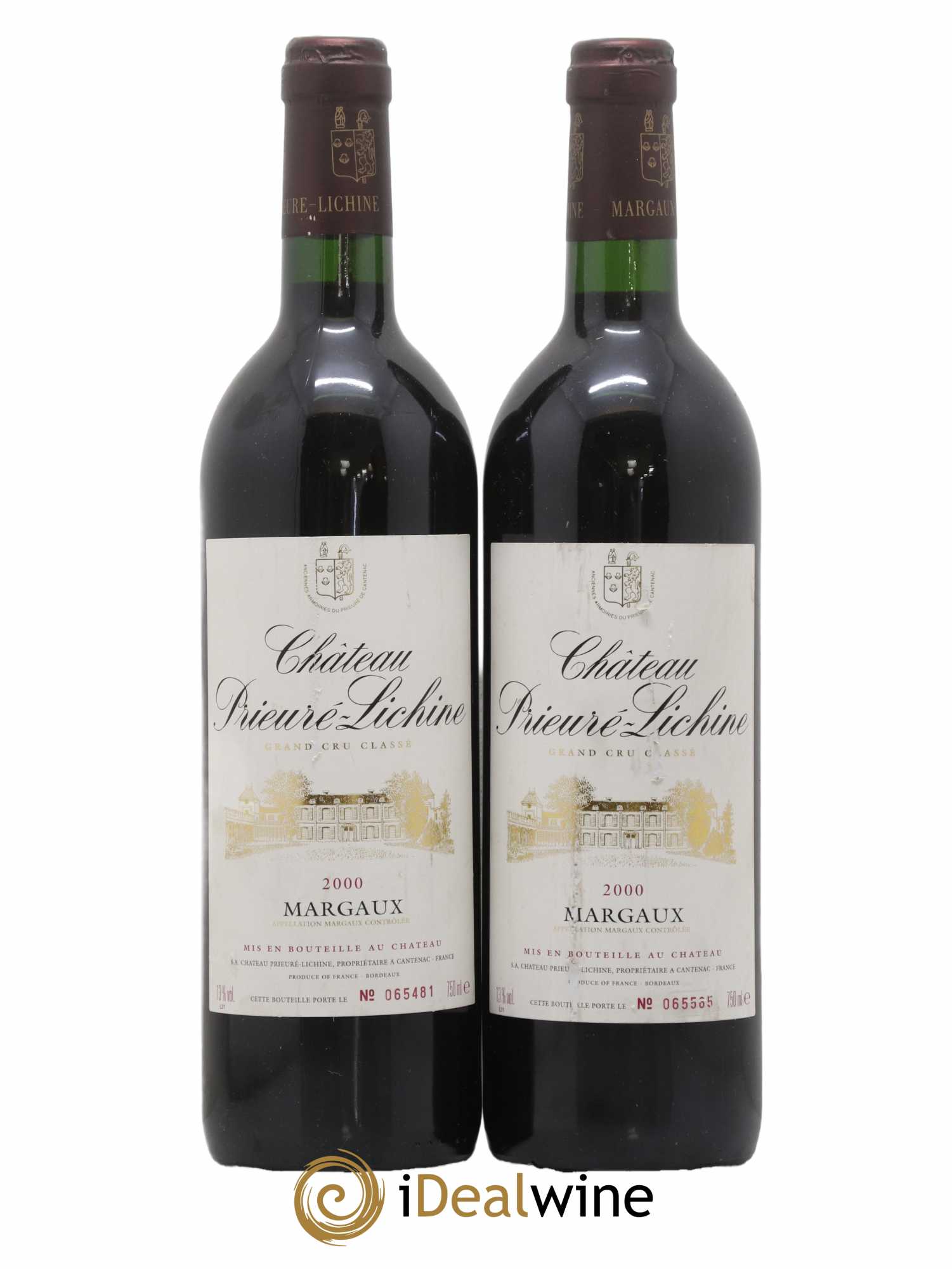Château Prieuré Lichine 4ème Grand Cru Classé 2000 - Lot de 2 bouteilles - 0