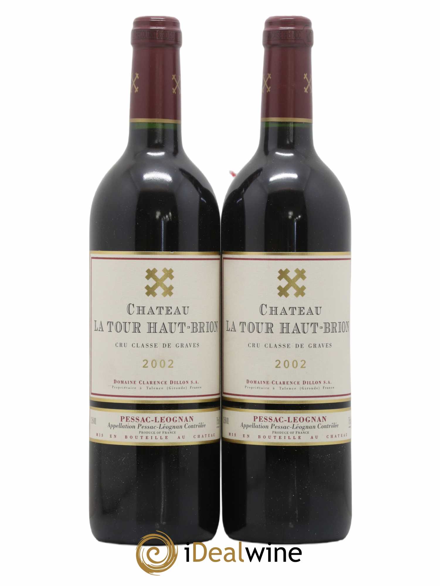 Château la Tour Haut-Brion Cru Classé de Graves 2002 - Lot de 2 bouteilles - 0