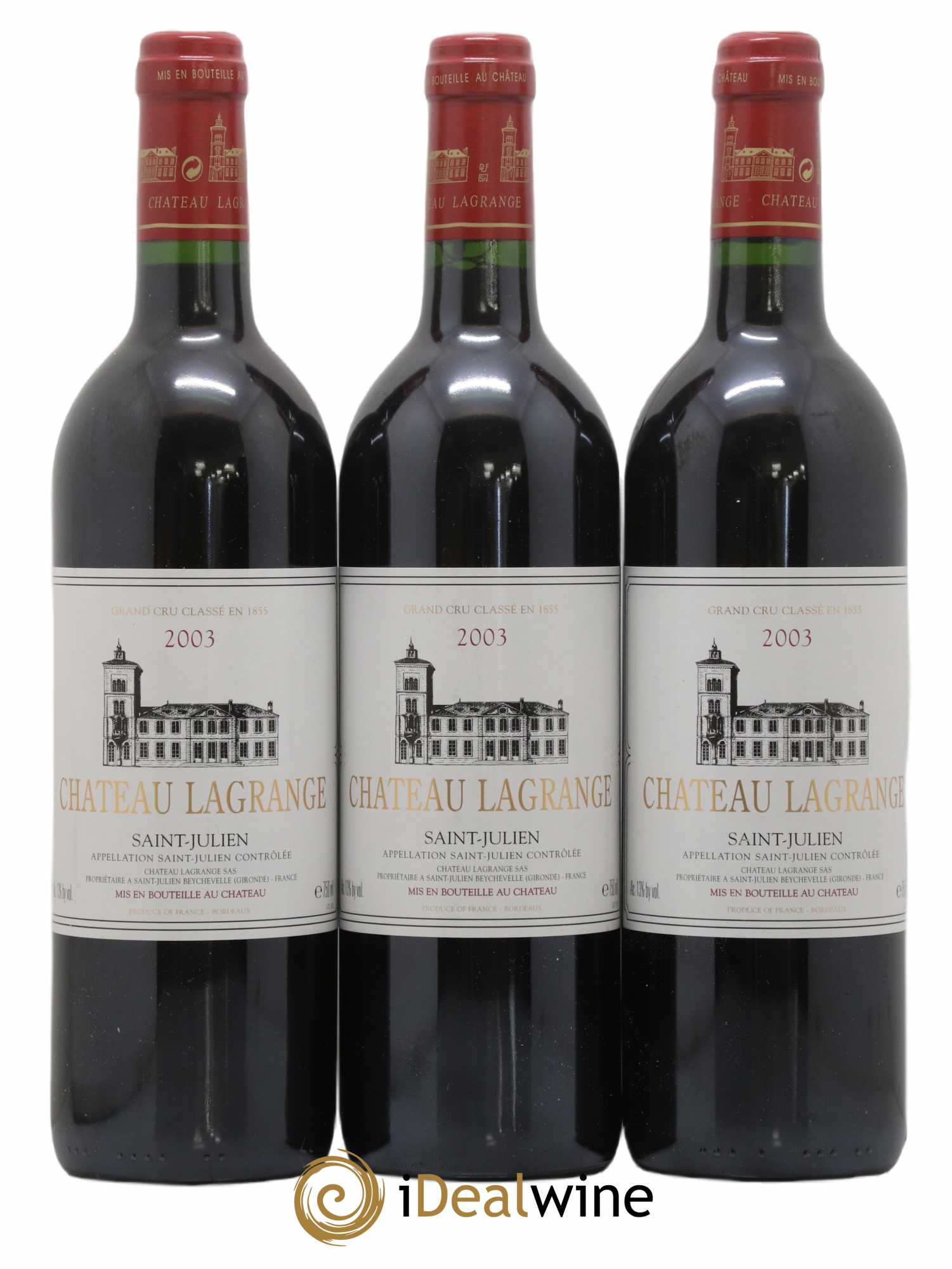 Château Lagrange 3ème Grand Cru Classé 2003 - Lot de 3 bouteilles - 0