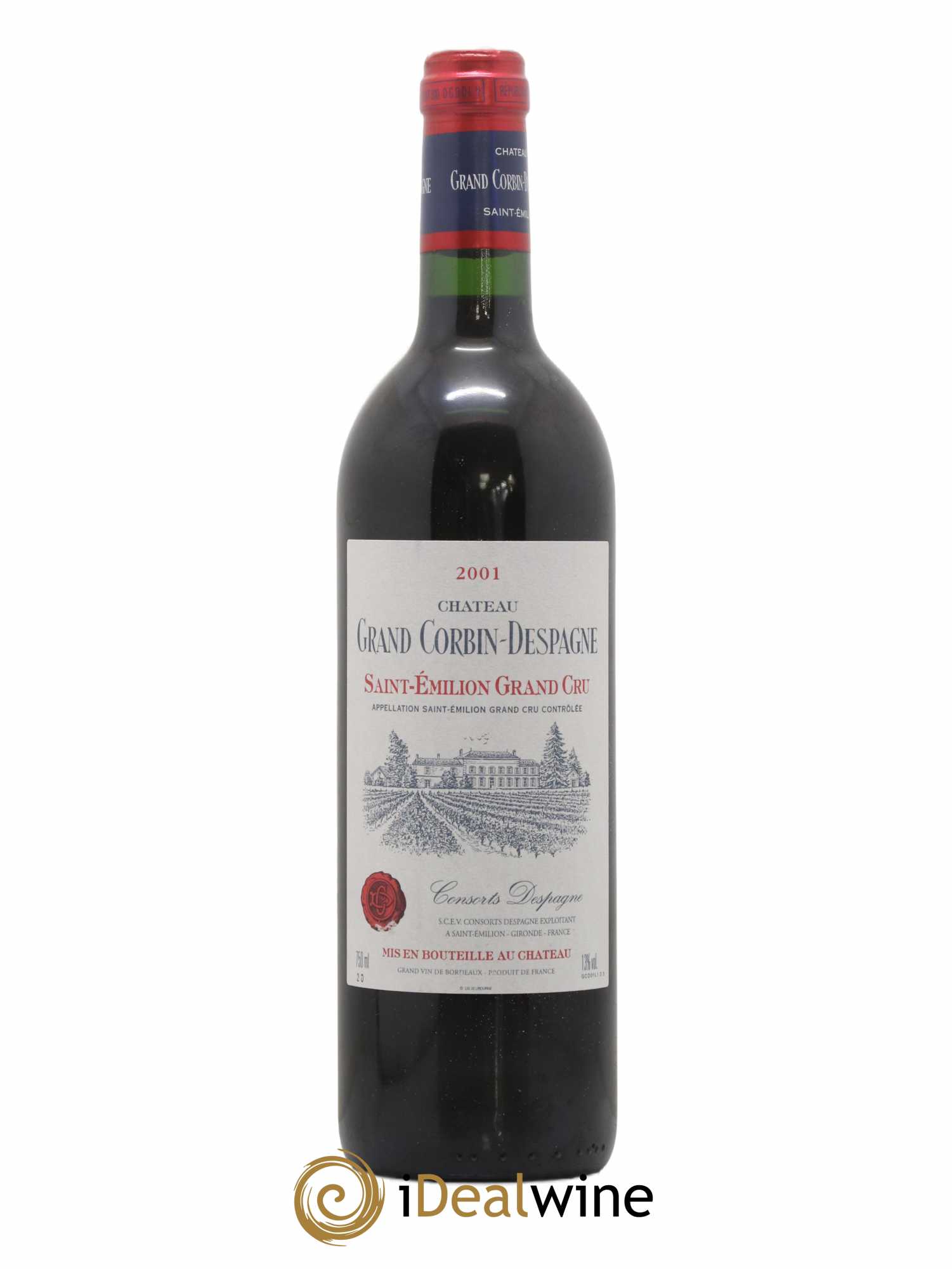 Château Grand Corbin Despagne Grand Cru Classé 2001 - Lot de 1 bouteille - 0
