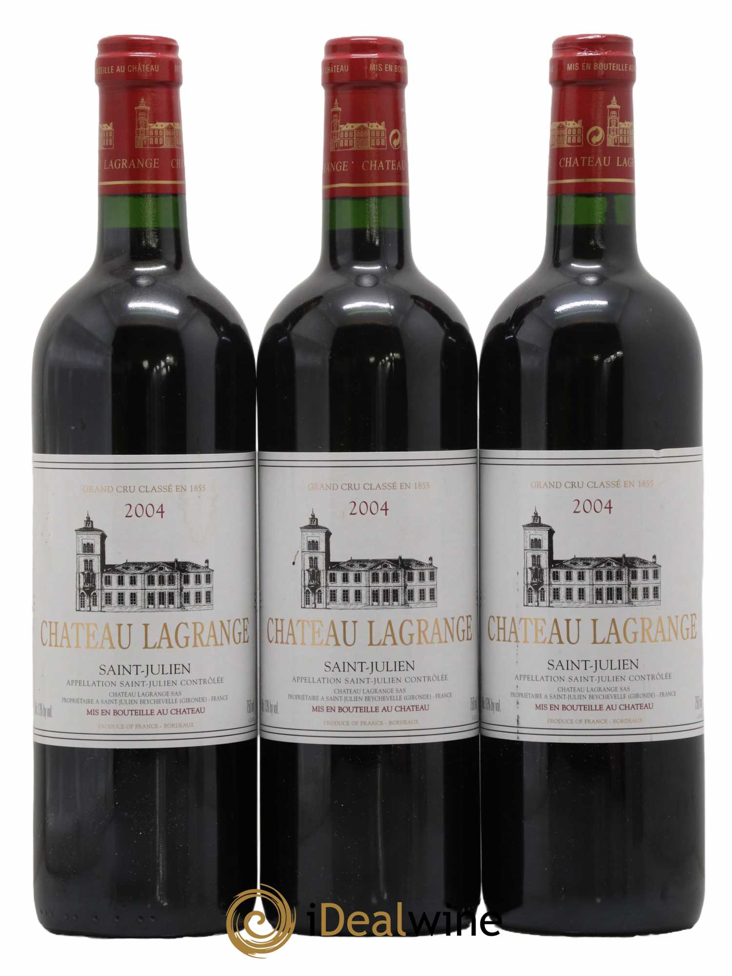 Château Lagrange 3ème Grand Cru Classé 2004 - Lot de 3 bouteilles - 0