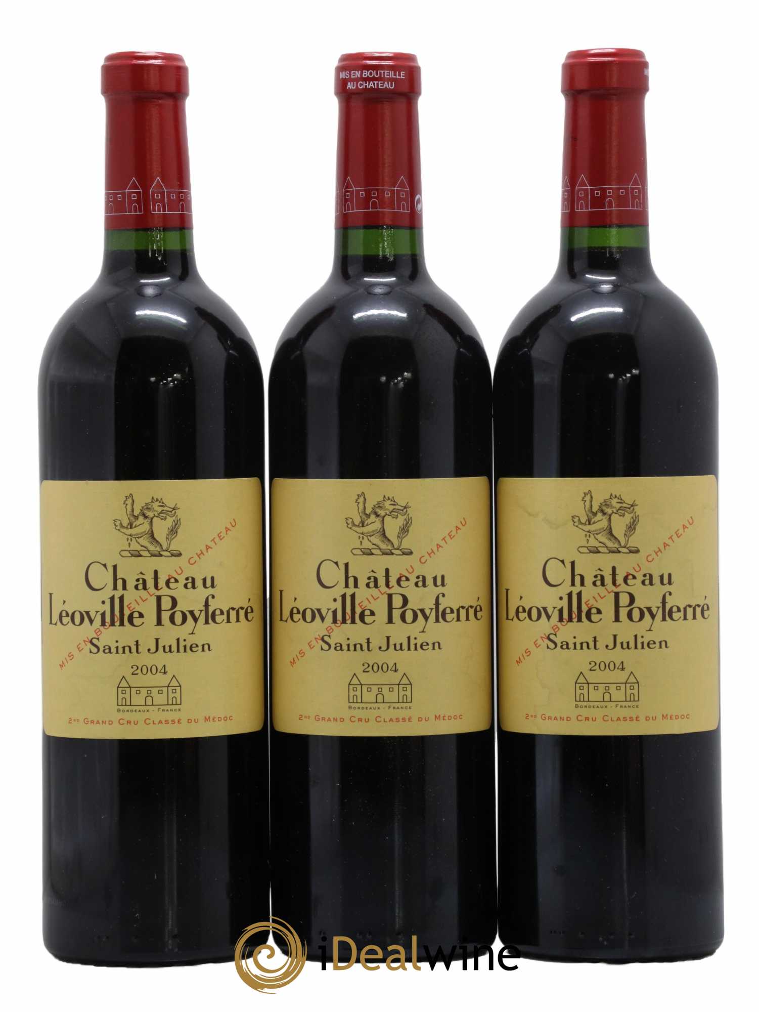 Château Léoville Poyferré 2ème Grand Cru Classé 2004 - Lot de 3 bouteilles - 0