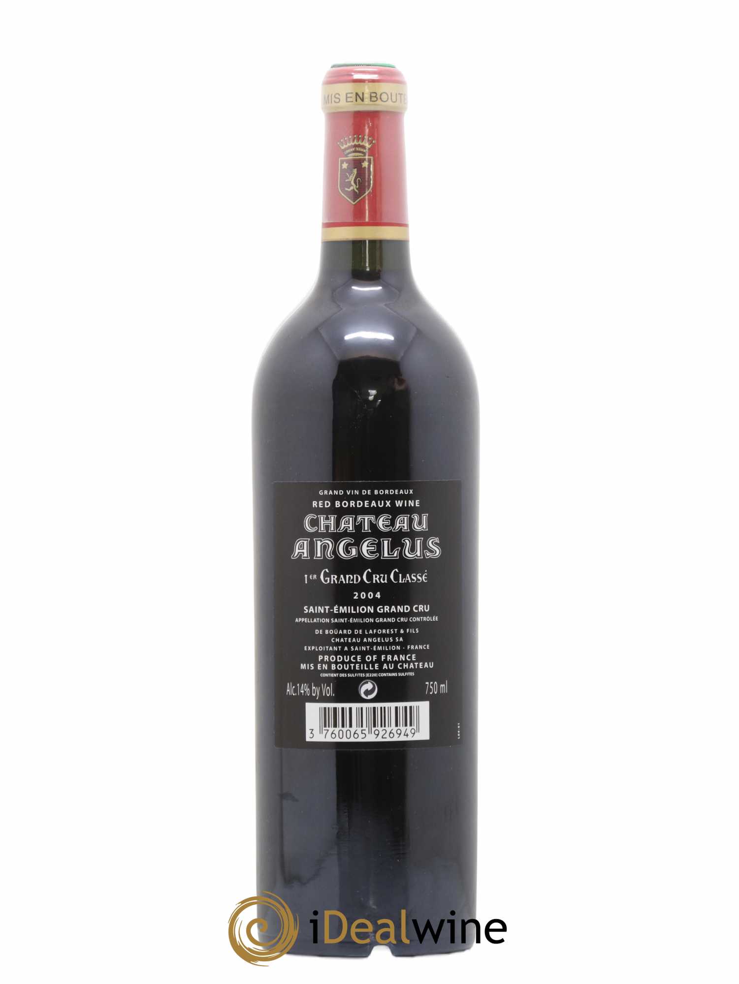 Château Angélus 1er Grand Cru Classé A 2004 - Lot de 1 bouteille - 1