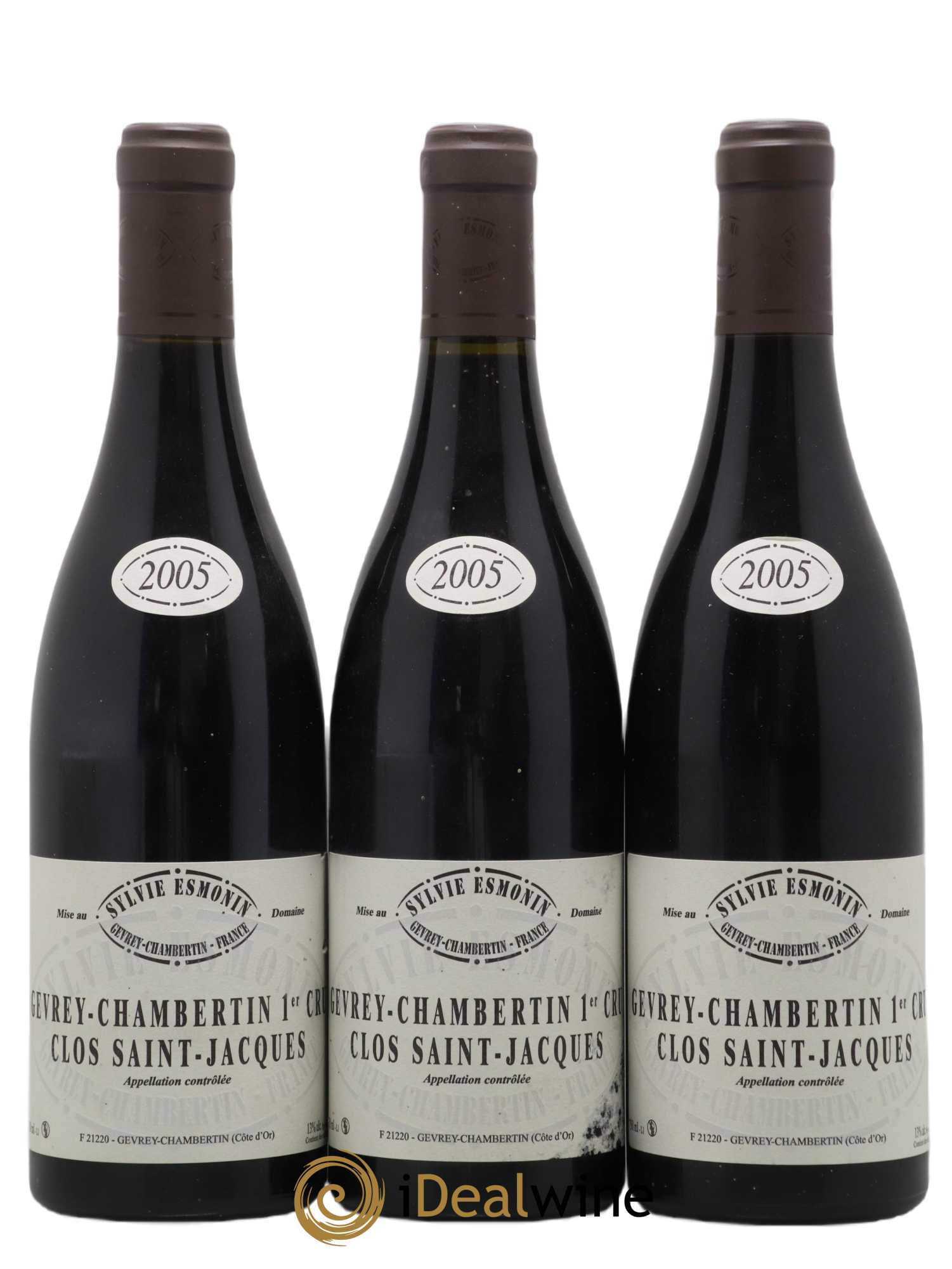 Gevrey-Chambertin 1er Cru Clos Saint Jacques Sylvie Esmonin 2005 - Lot de 3 bouteilles - 0