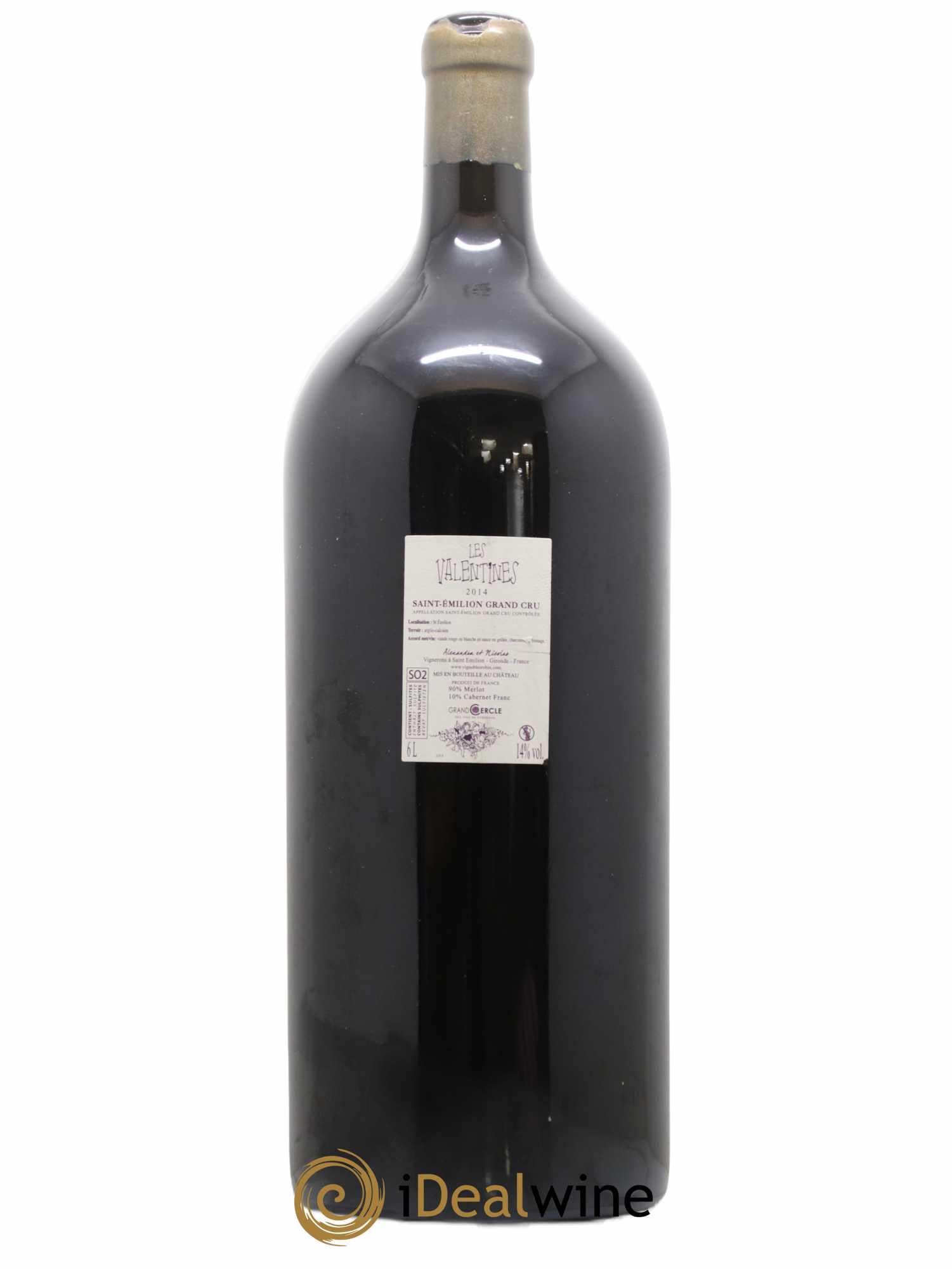 Saint-Émilion Grand Cru Les Valentines 2014 - Posten von 1 Imperiale - 1