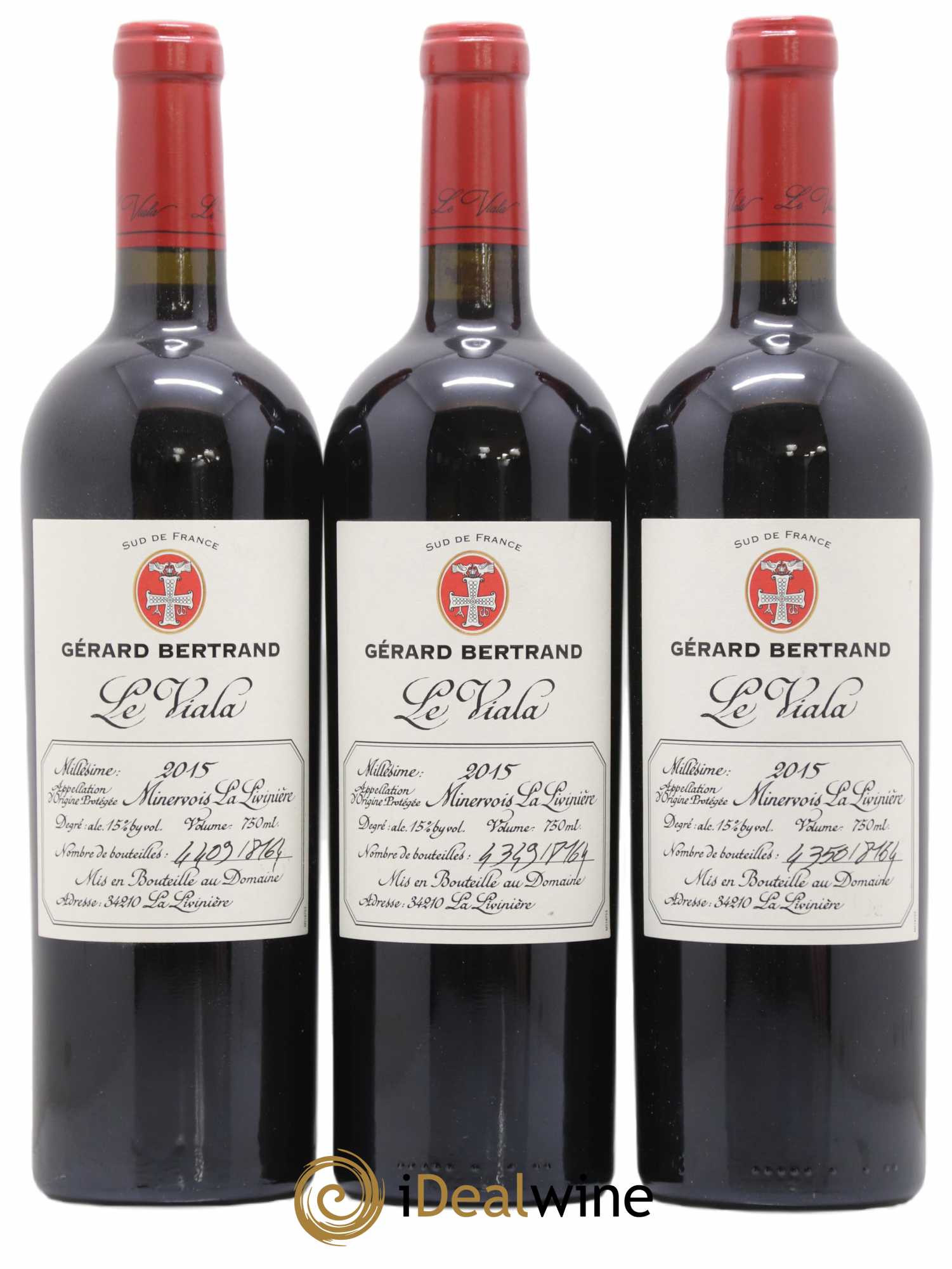 Minervois La Livinière Le Viala Gérard Bertrand 2015 - Lot de 3 bouteilles - 0