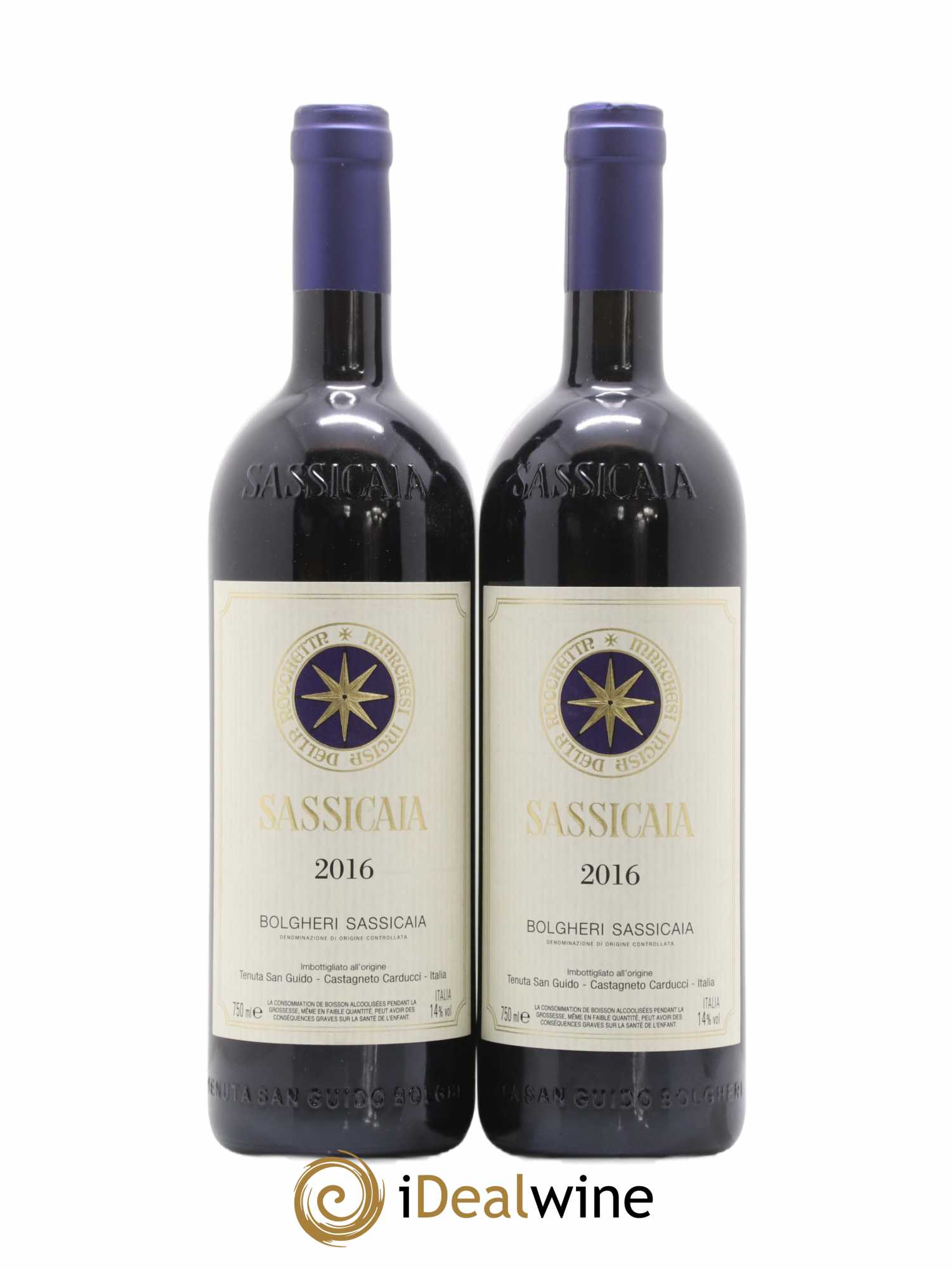 Bolgheri DOC Sassicaia Tenuta San Guido 2016 - Lot de 2 bouteilles - 0