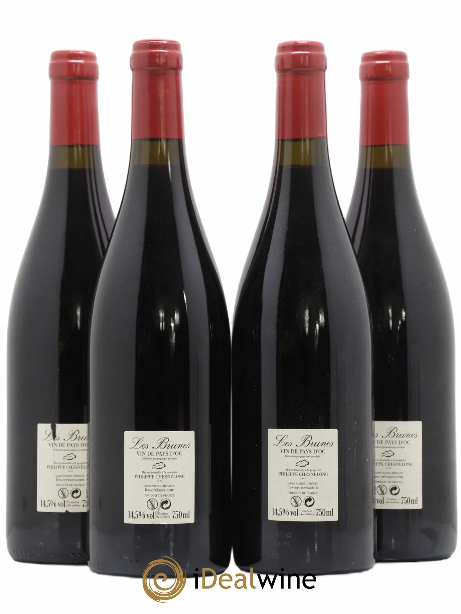 Vin de France Les Brunes Les Creisses (Domaine) 2017 - Lot de 4 bouteilles - 1