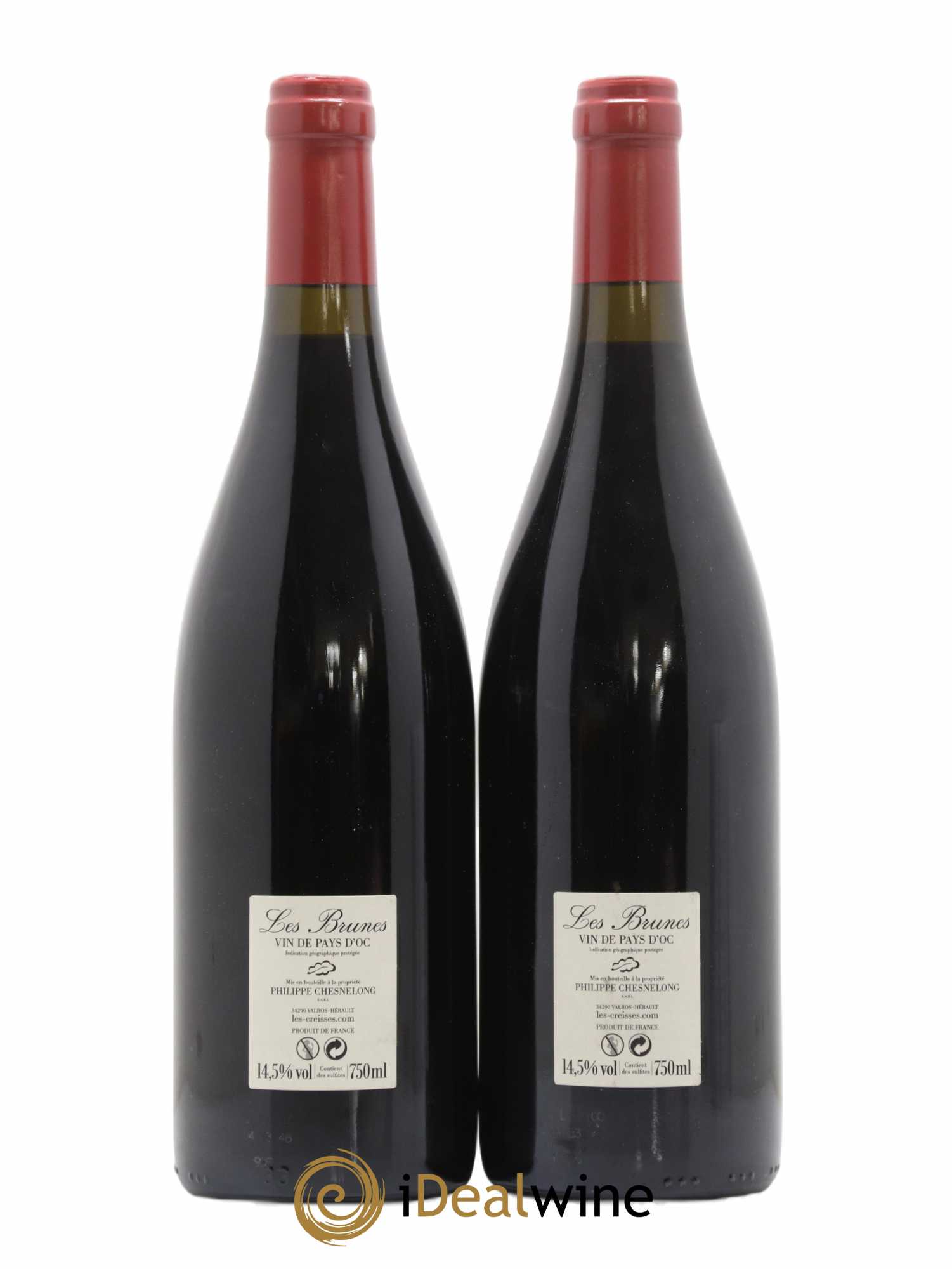 Vin de France Les Brunes Les Creisses (Domaine) 2017 - Lot de 2 bouteilles - 1
