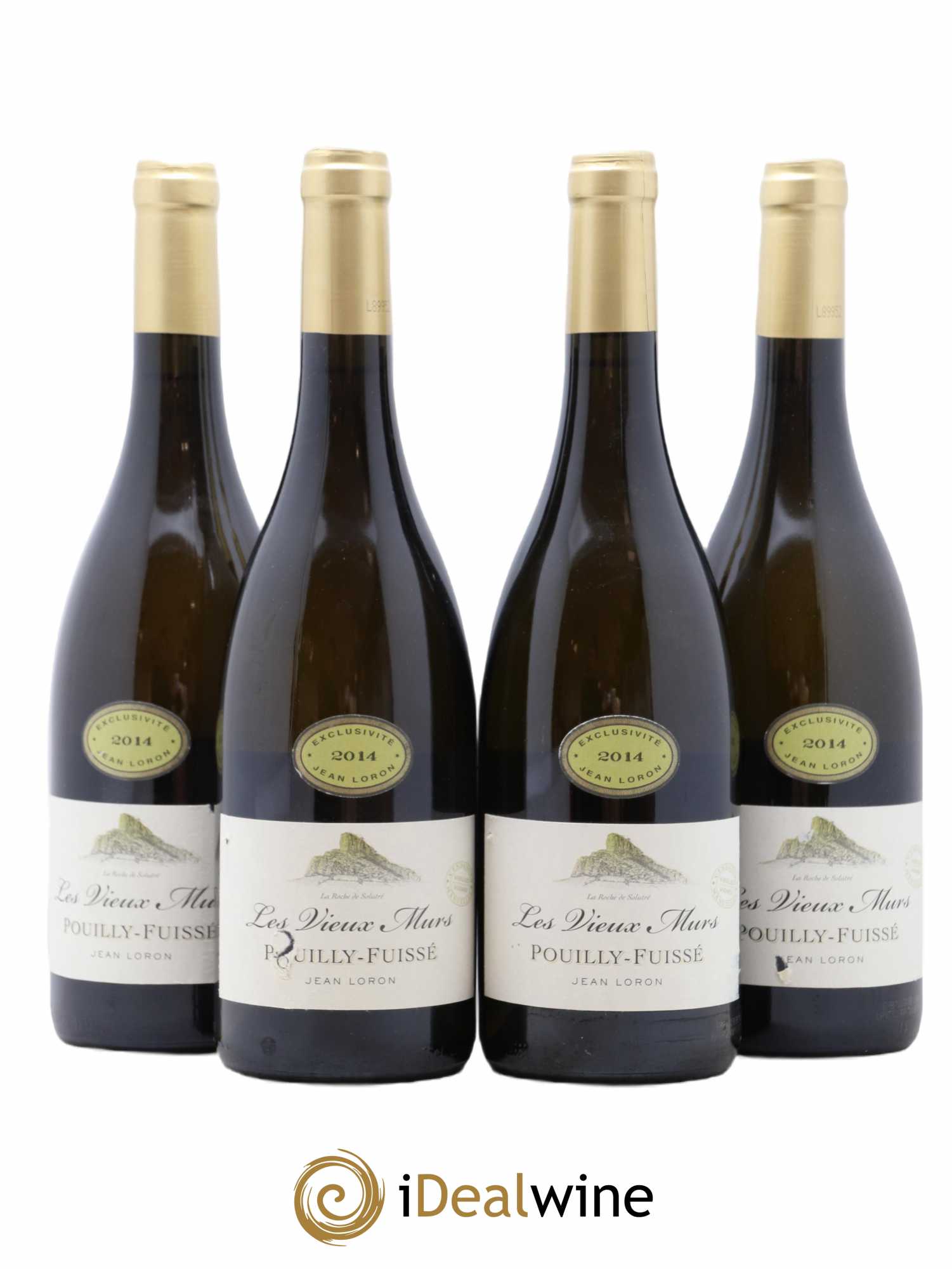 Pouilly-Fuissé Les Vieux Murs Maison Jean Loron 2014 - Posten von 4 Flaschen - 0