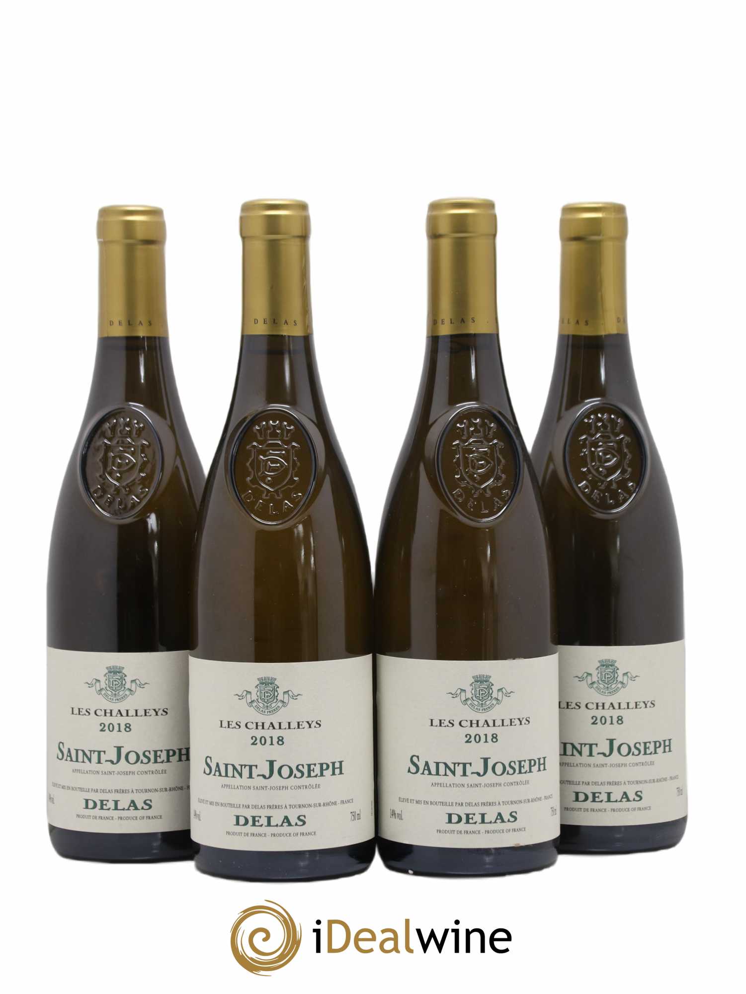 Saint-Joseph Les Challeys Frères Delas 2018 - Posten von 4 Flaschen - 0