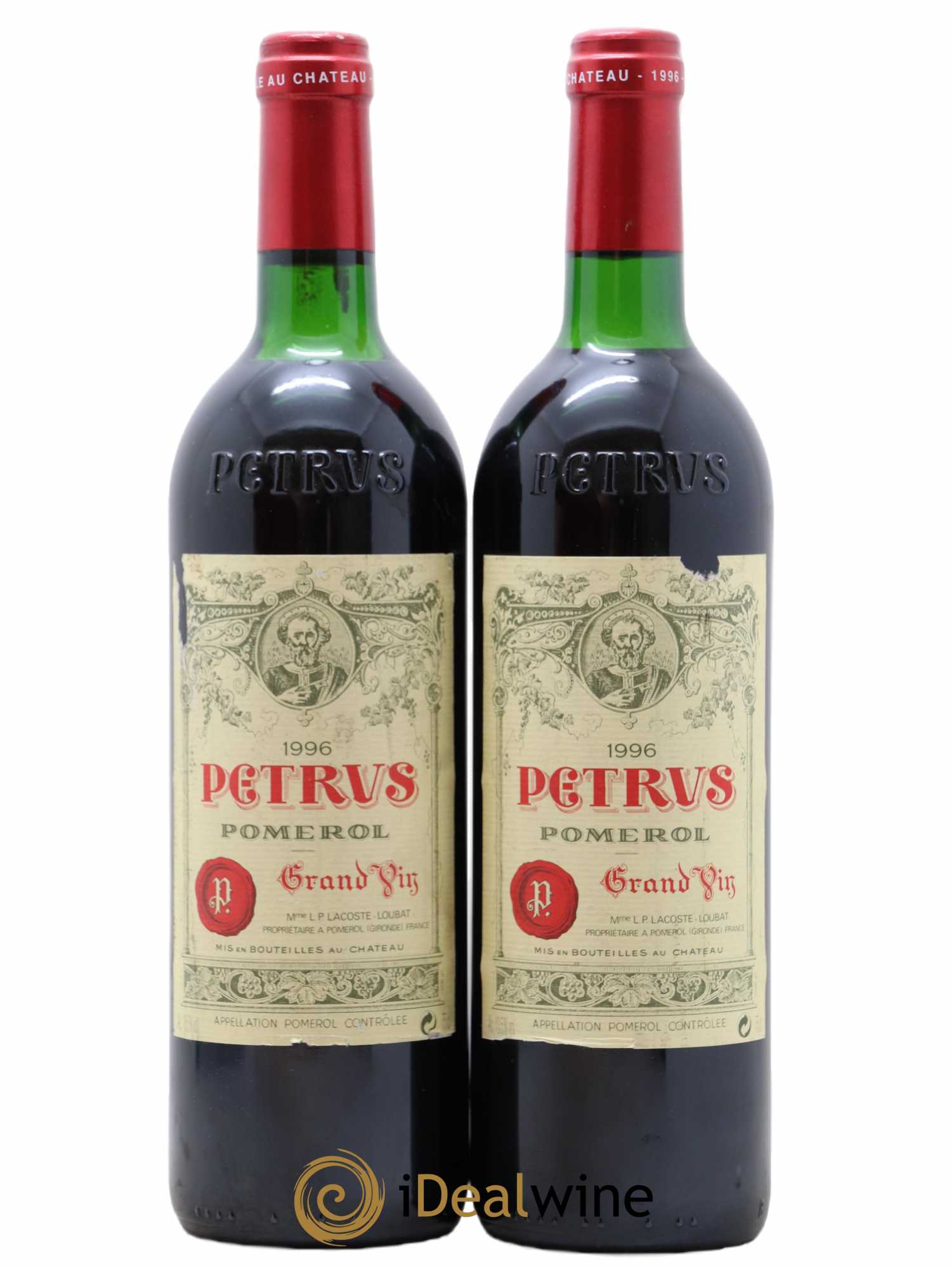 Petrus 1996 - Lot de 2 bouteilles - 0
