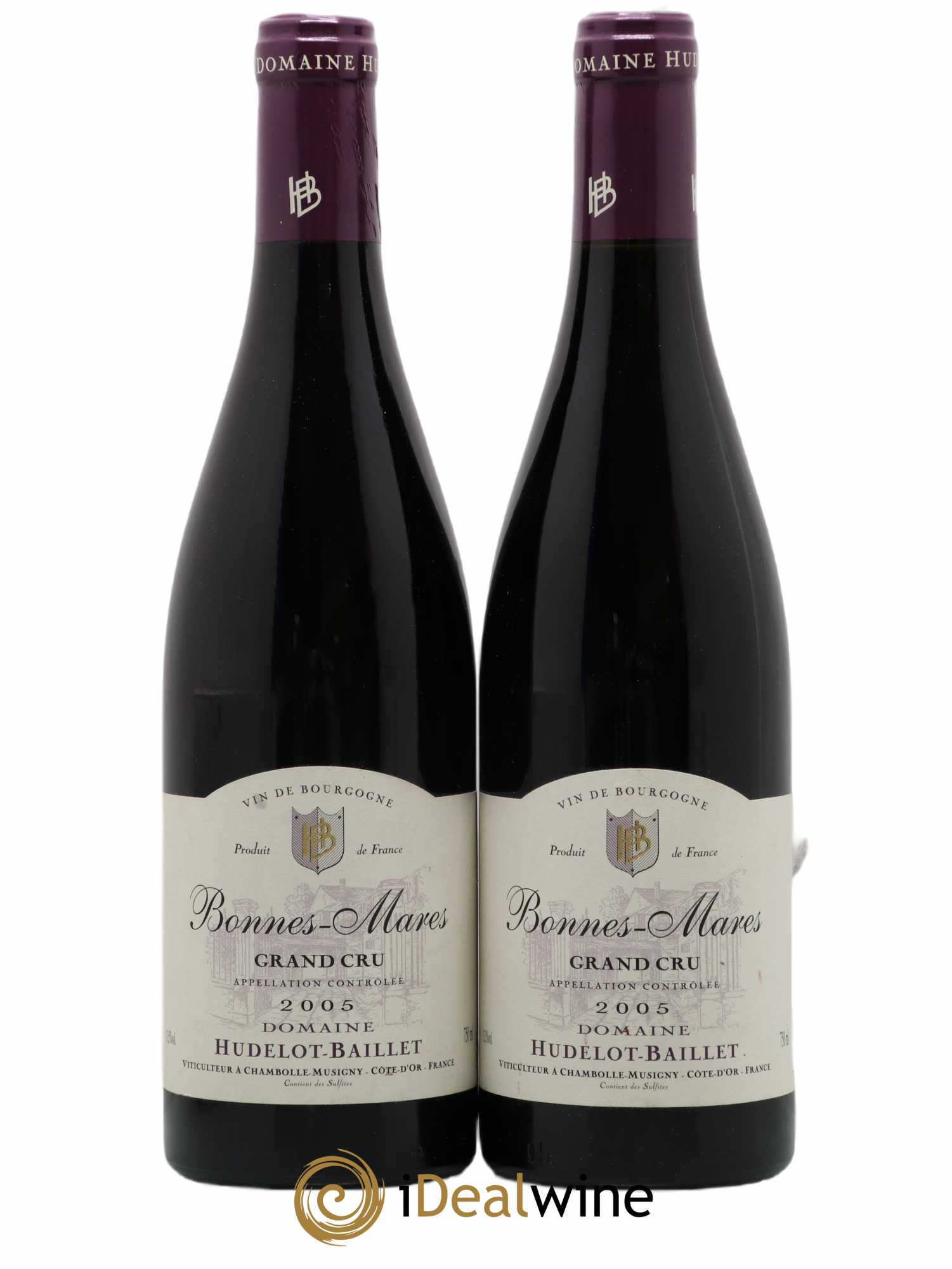 Bonnes-Mares Grand Cru Hudelot Baillet 2005 - Lot de 2 bouteilles - 0