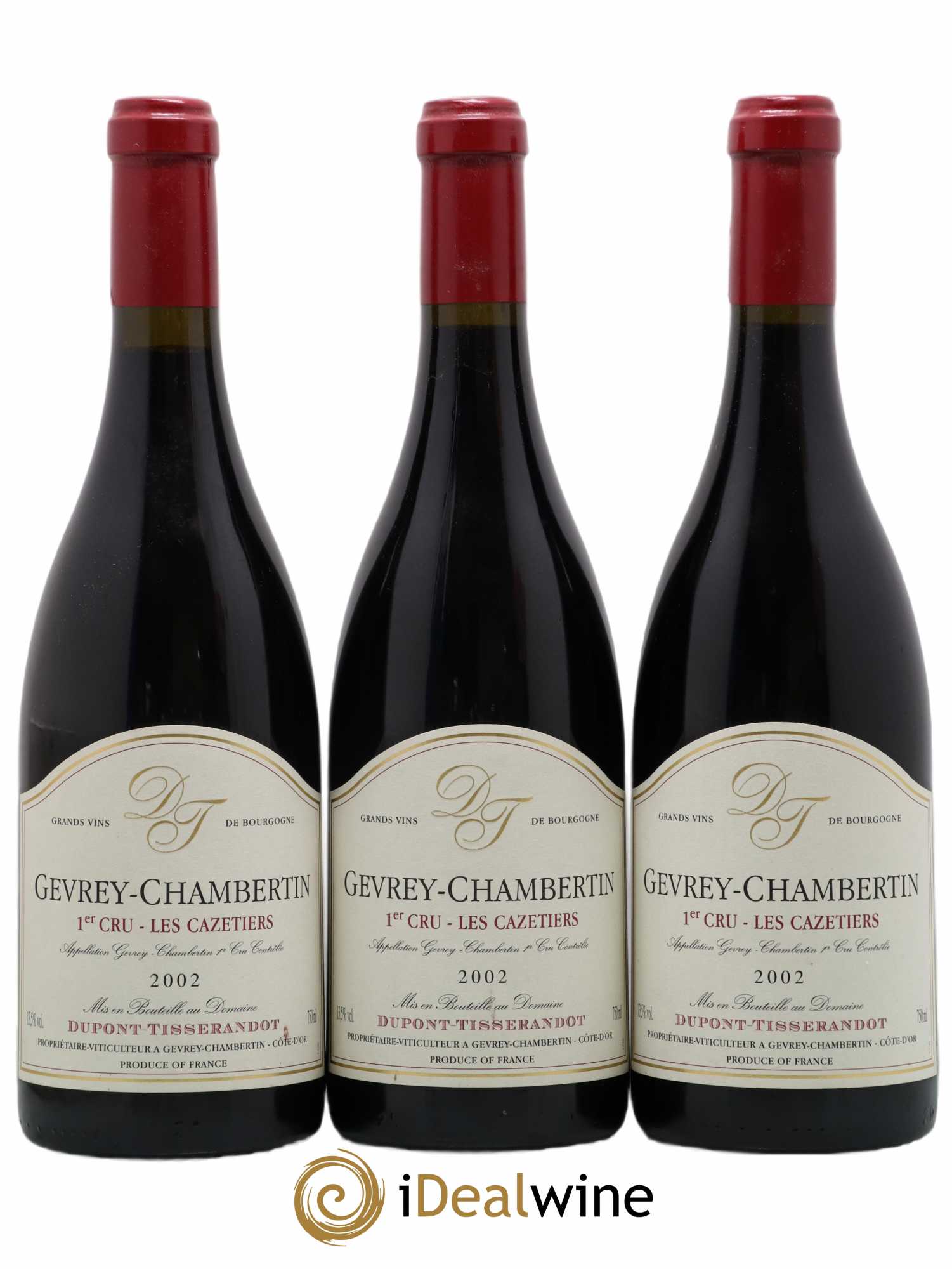 Gevrey-Chambertin 1er Cru Cazetiers Dupont-Tisserandot (Domaine) 2002 - Lot de 3 bouteilles - 0