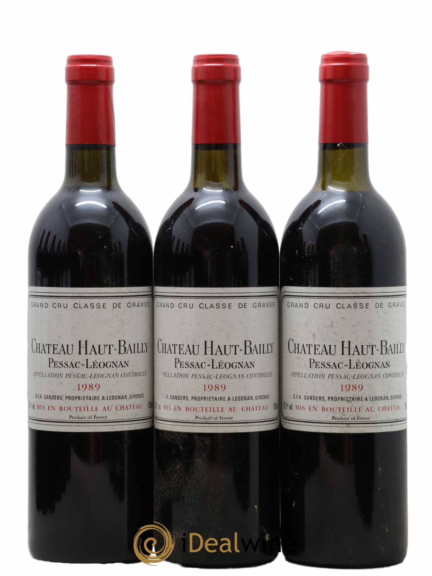 Château Haut-Bailly Cru Classé de Graves 1989 - Lot de 12 bouteilles - 1