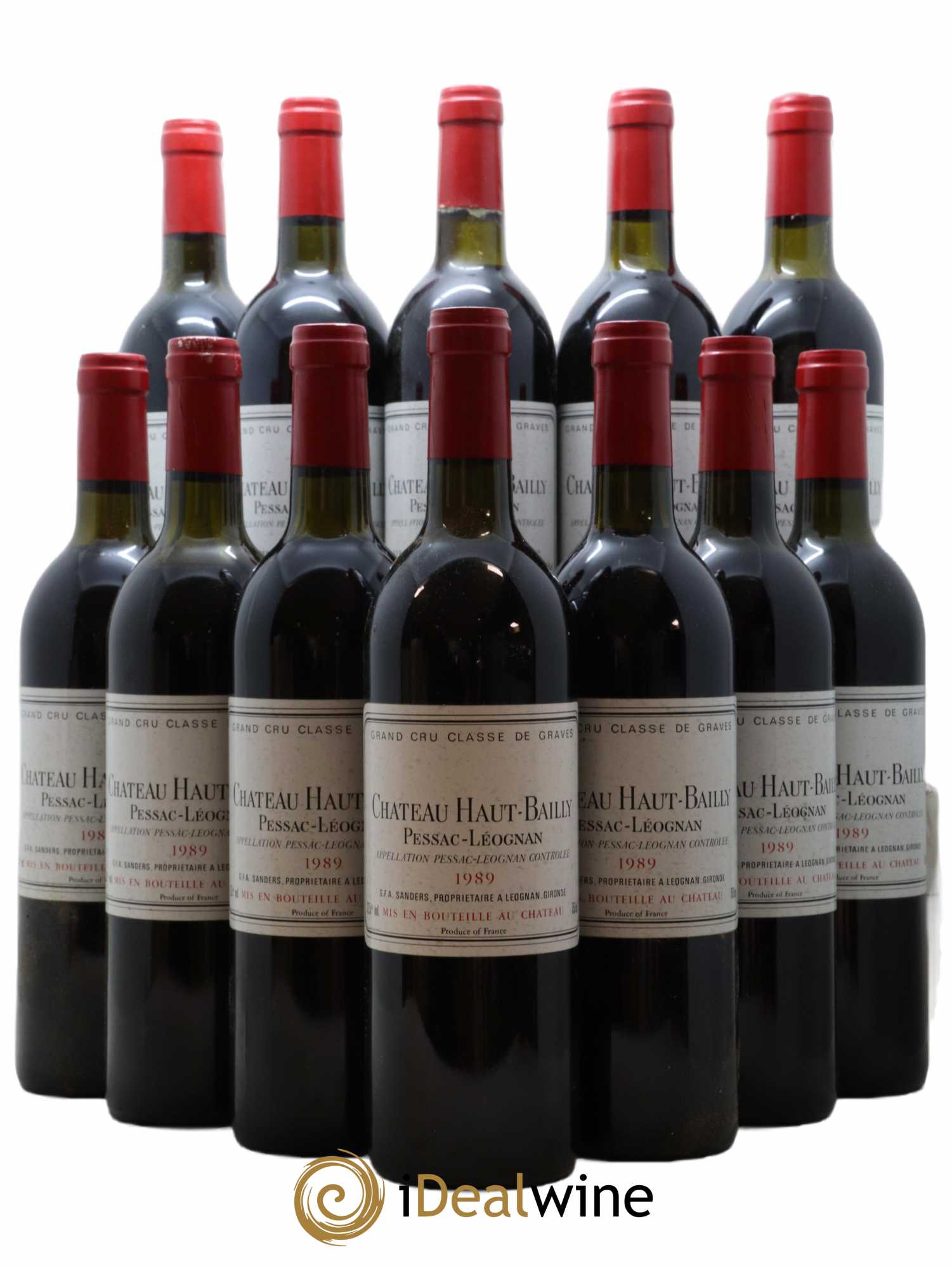 Château Haut-Bailly Cru Classé de Graves 1989 - Lot de 12 bouteilles - 0
