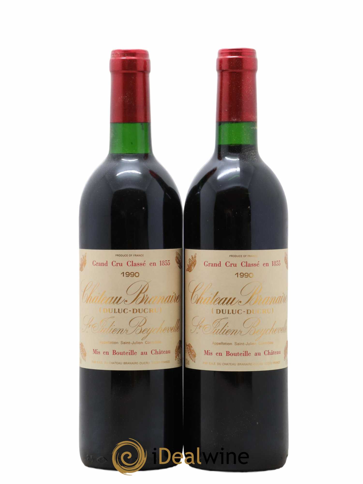 Château Branaire Ducru 4ème Grand Cru Classé 1990 - Lot de 2 bouteilles - 0