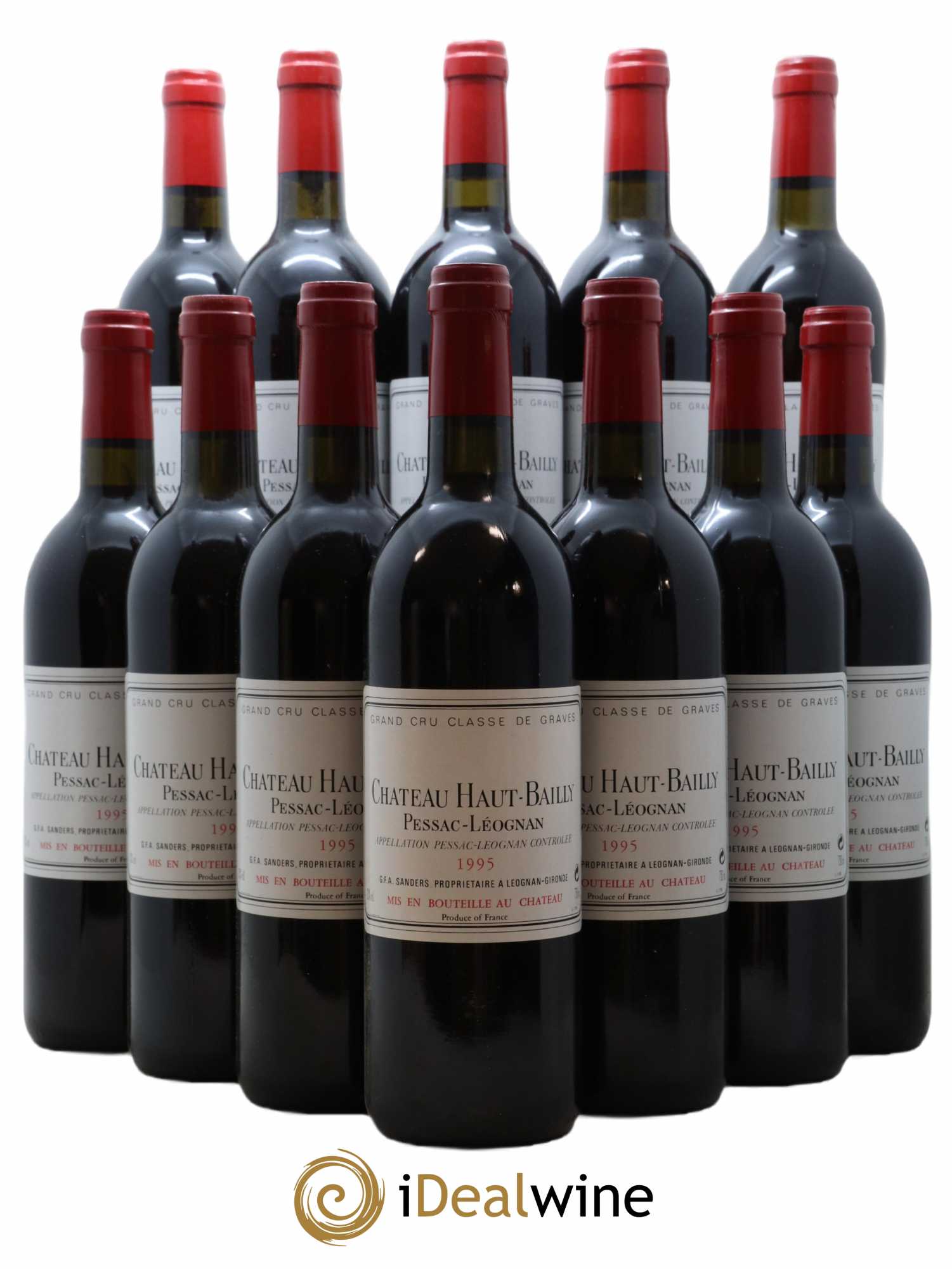 Château Haut-Bailly Cru Classé de Graves 1995 - Lot de 12 bouteilles - 0