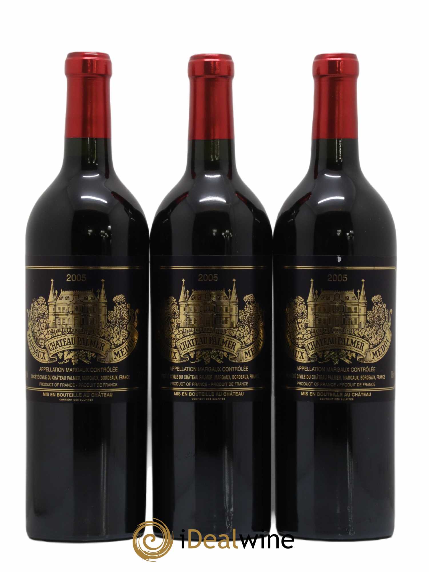 Château Palmer 3ème Grand Cru Classé 2005 - Lot de 3 bouteilles - 0