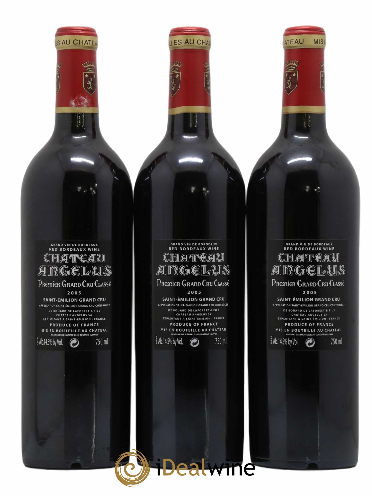 Château Angélus 1er Grand Cru Classé A 2005 - Lot de 3 bouteilles - 1