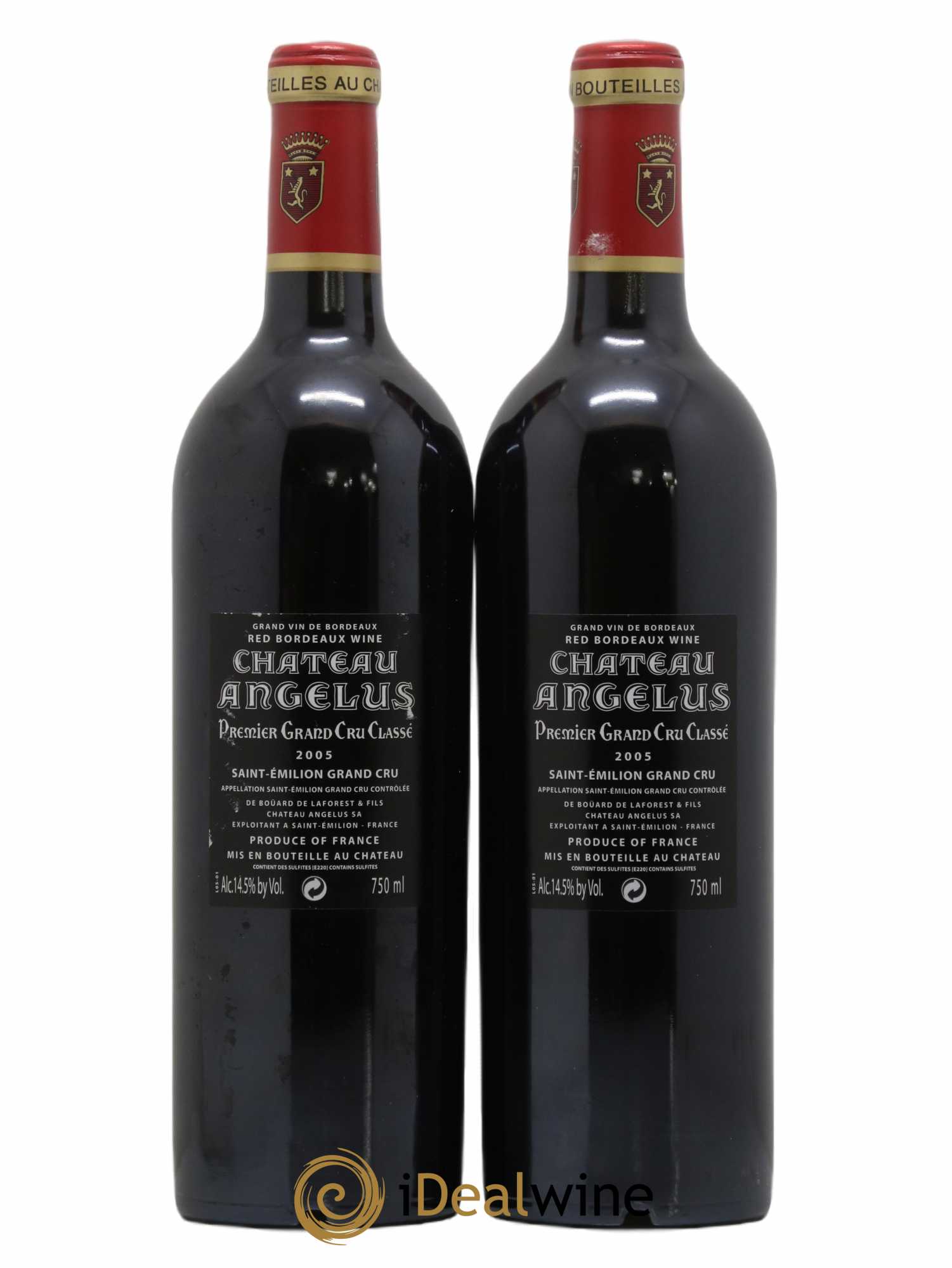 Château Angélus 1er Grand Cru Classé A 2005 - Lot de 2 bouteilles - 1