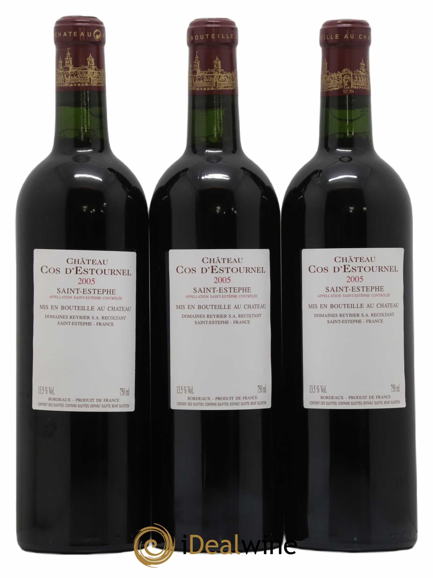 Cos d'Estournel 2ème Grand Cru Classé 2005 - Lot de 3 bouteilles - 1