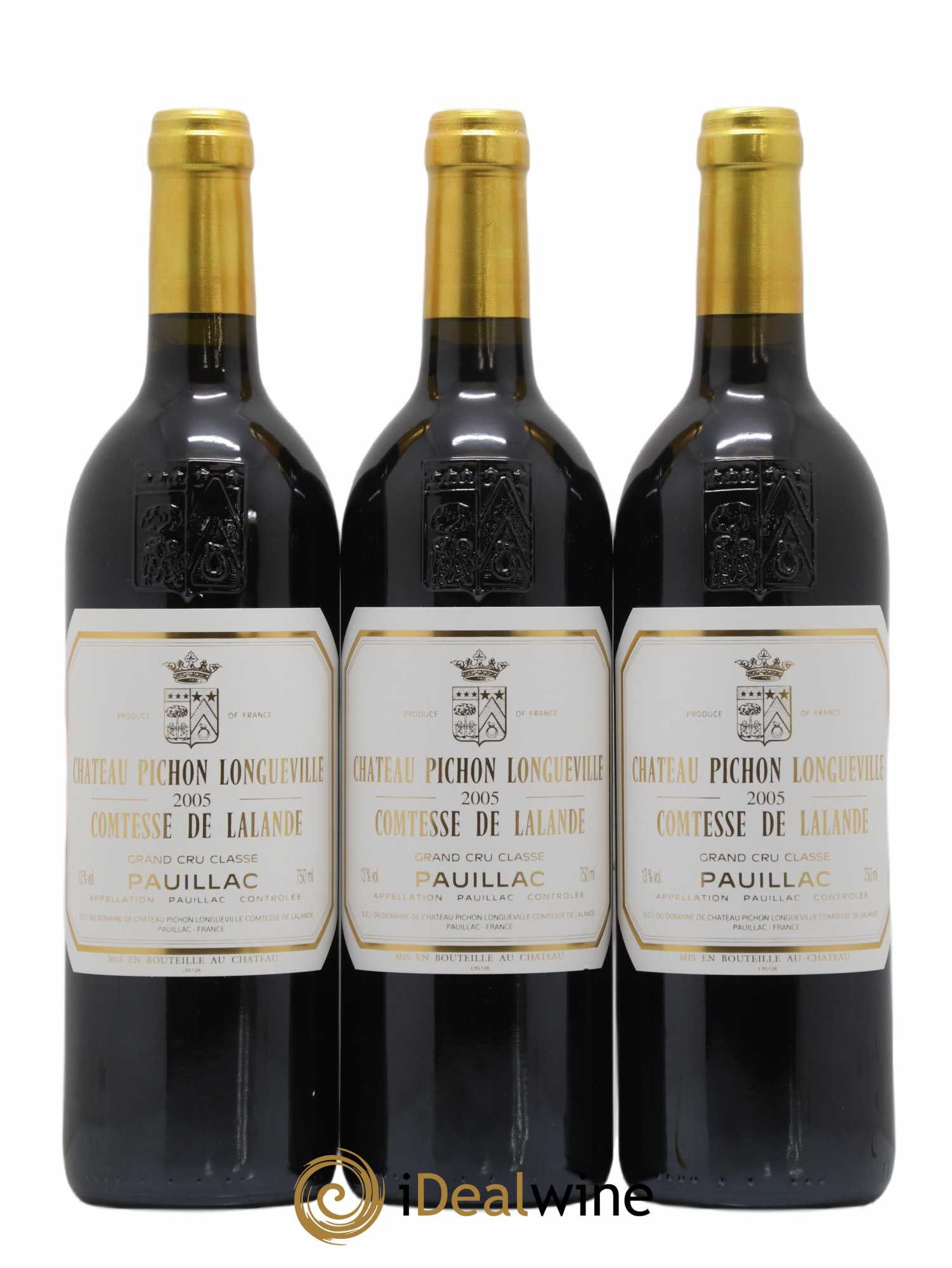 Château Pichon Longueville Comtesse de Lalande 2ème Grand Cru Classé 2005 - Lot de 3 bouteilles - 0