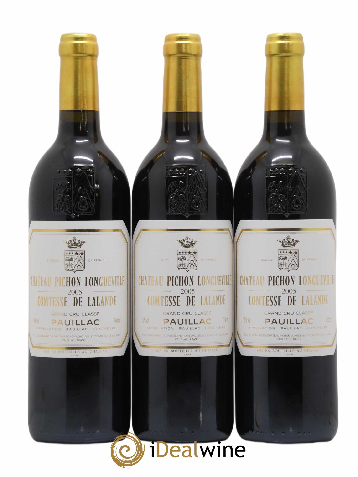 Château Pichon Longueville Comtesse de Lalande 2ème Grand Cru Classé 2005 - Lot de 3 bouteilles - 0