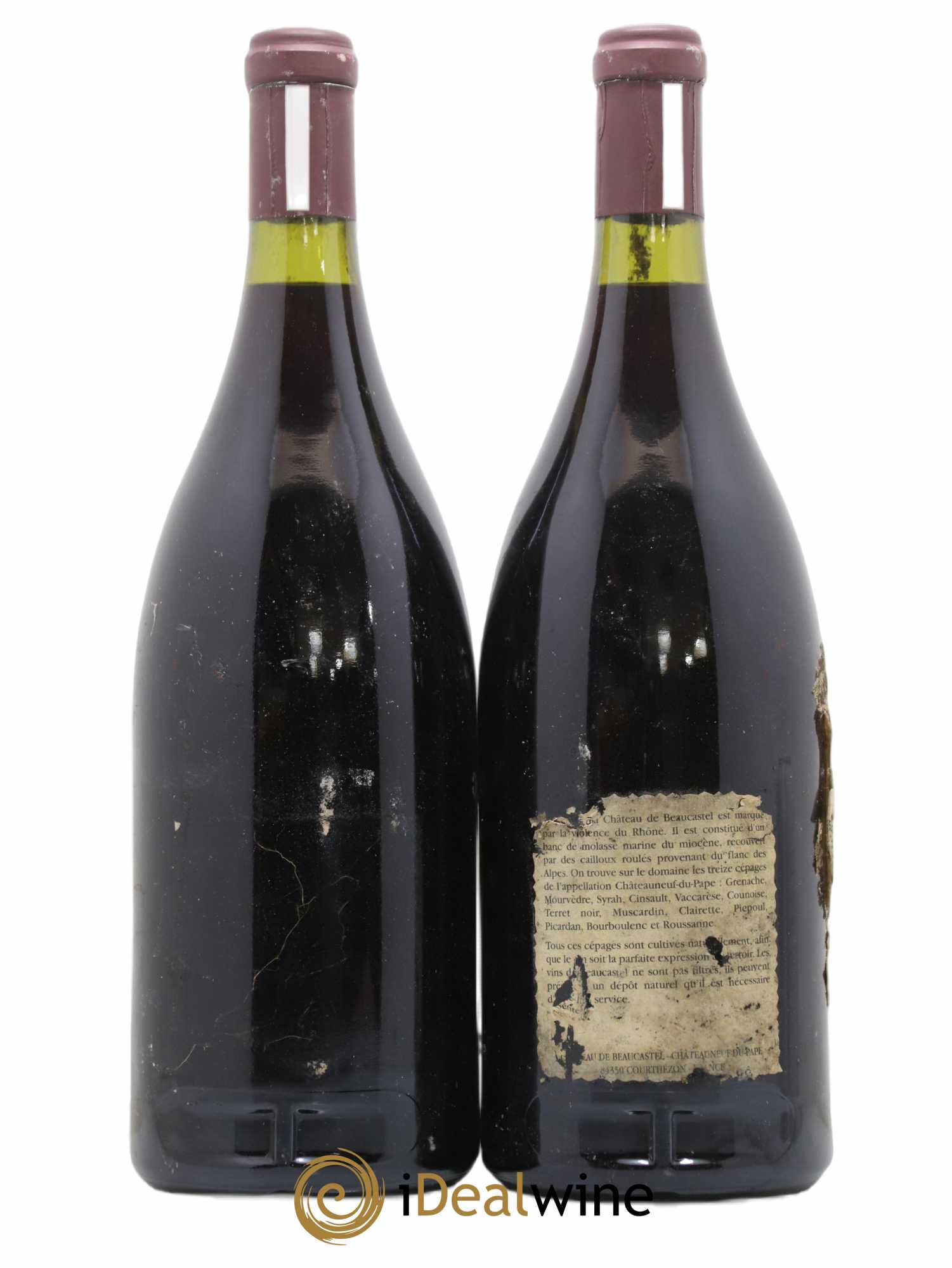 Châteauneuf-du-Pape Château de Beaucastel Famille Perrin 1995 - Lot de 2 magnums - 1