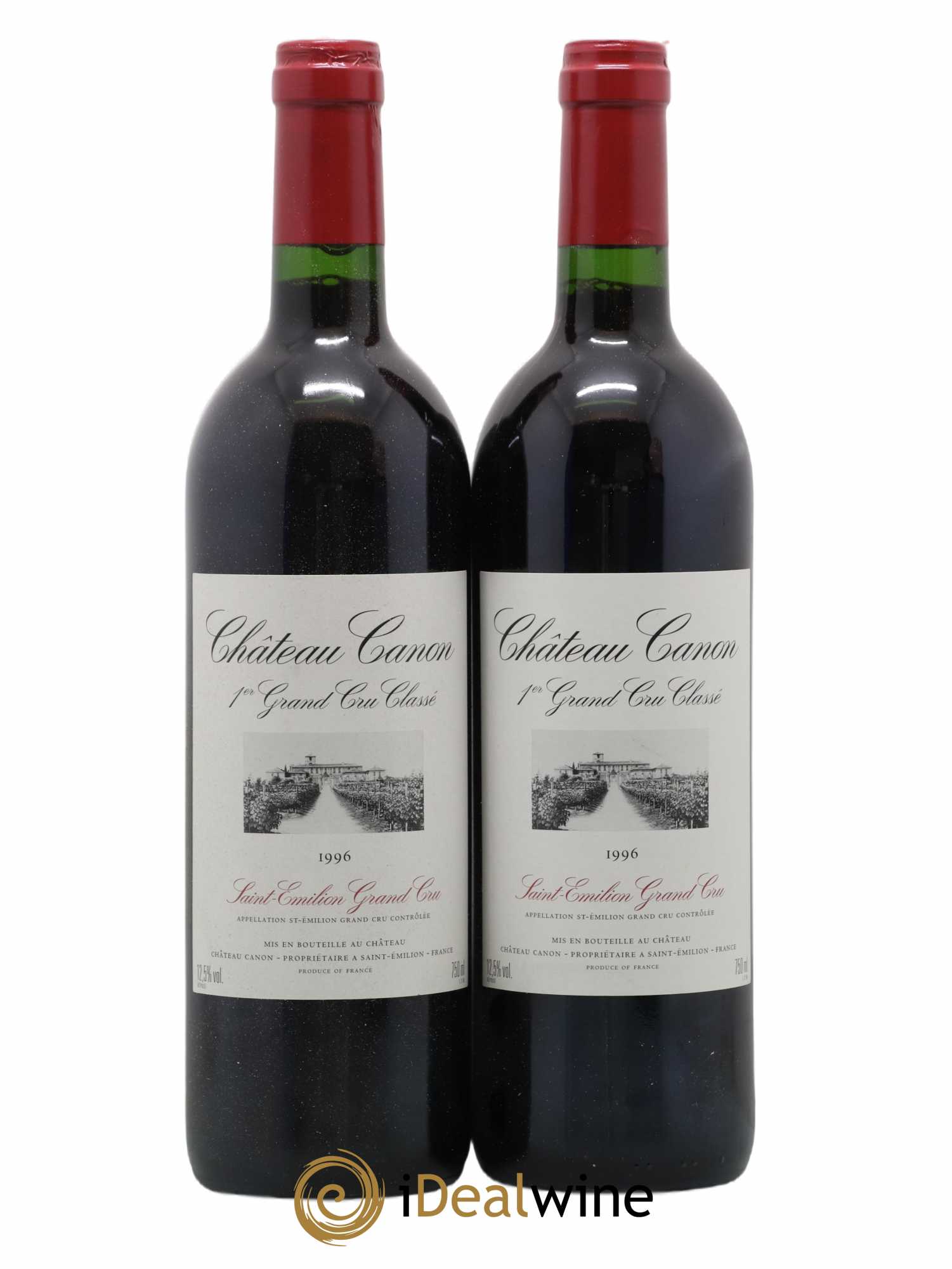 Château Canon 1er Grand Cru Classé B 1996 - Lot de 2 bouteilles - 0