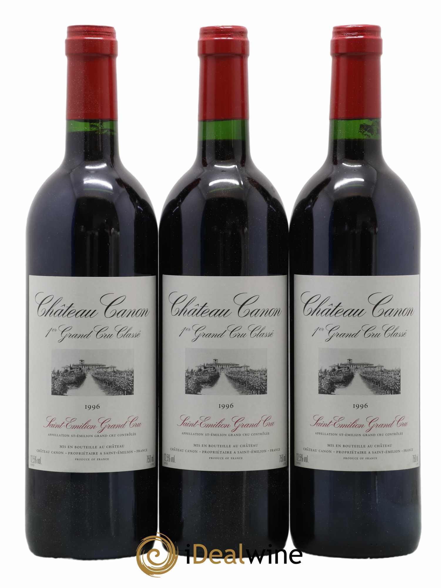 Château Canon 1er Grand Cru Classé B 1996 - Lot de 12 bouteilles - 1