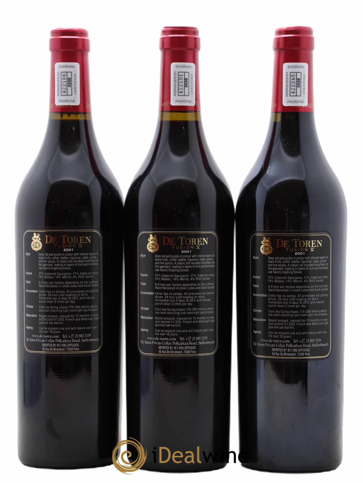 Afrique du Sud De Toren Fusion V 2001 - Lot de 12 bouteilles - 2