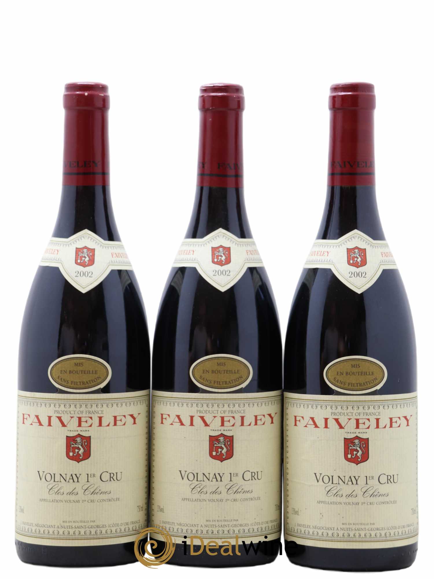 Volnay 1er Cru Clos Des Chenes Faiveley 2002 - Posten von 3 Flaschen - 0