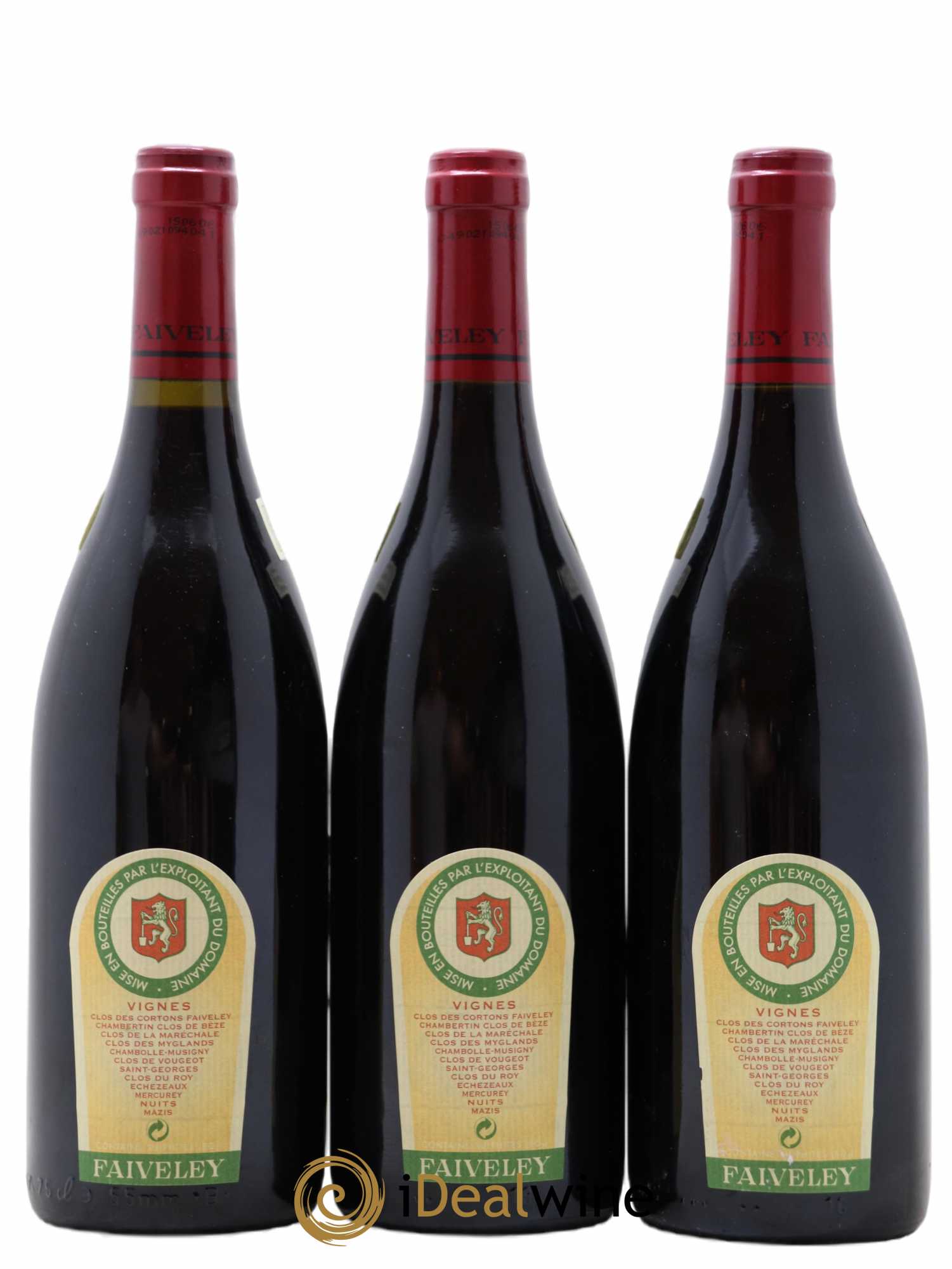 Echezeaux Grand Cru Faiveley 2002 - Lot de 3 bouteilles - 1